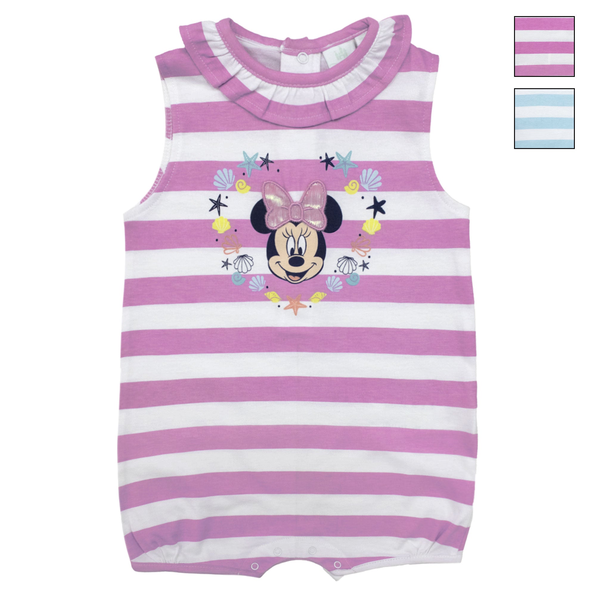 Pagliaccetto Disney neonato Minnie Mouse in cotone estivo per bimba 6796