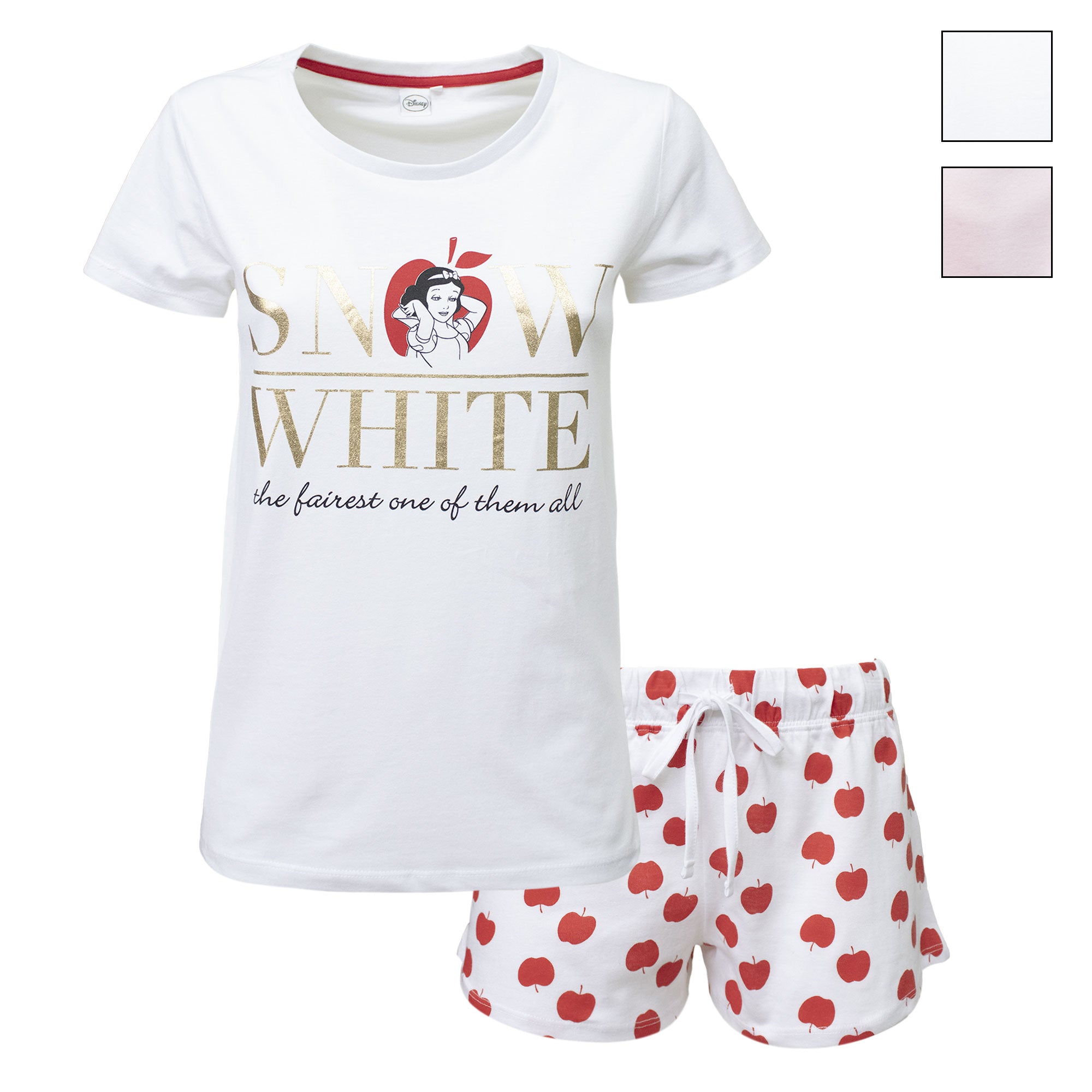 Pigiama donna Disney Biancaneve T-shirt e shorties ragazza in cotone 6798