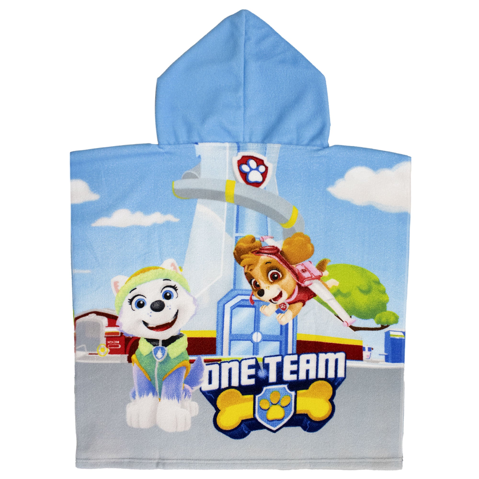 Poncho mare Paw Patrol per bambini 55x110cm asciugamano piscina 6804