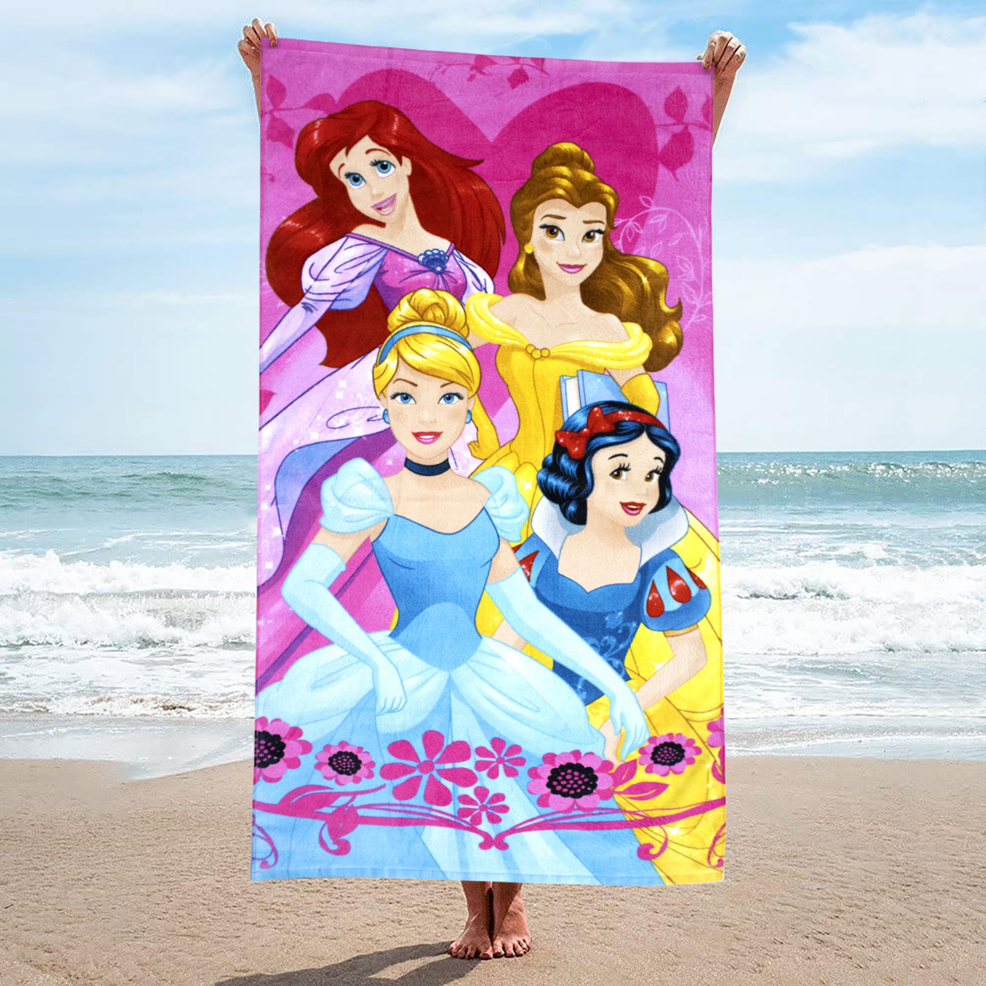 Telo mare Le Principesse Princess in cotone 70x140cm asciugamano piscina 6808