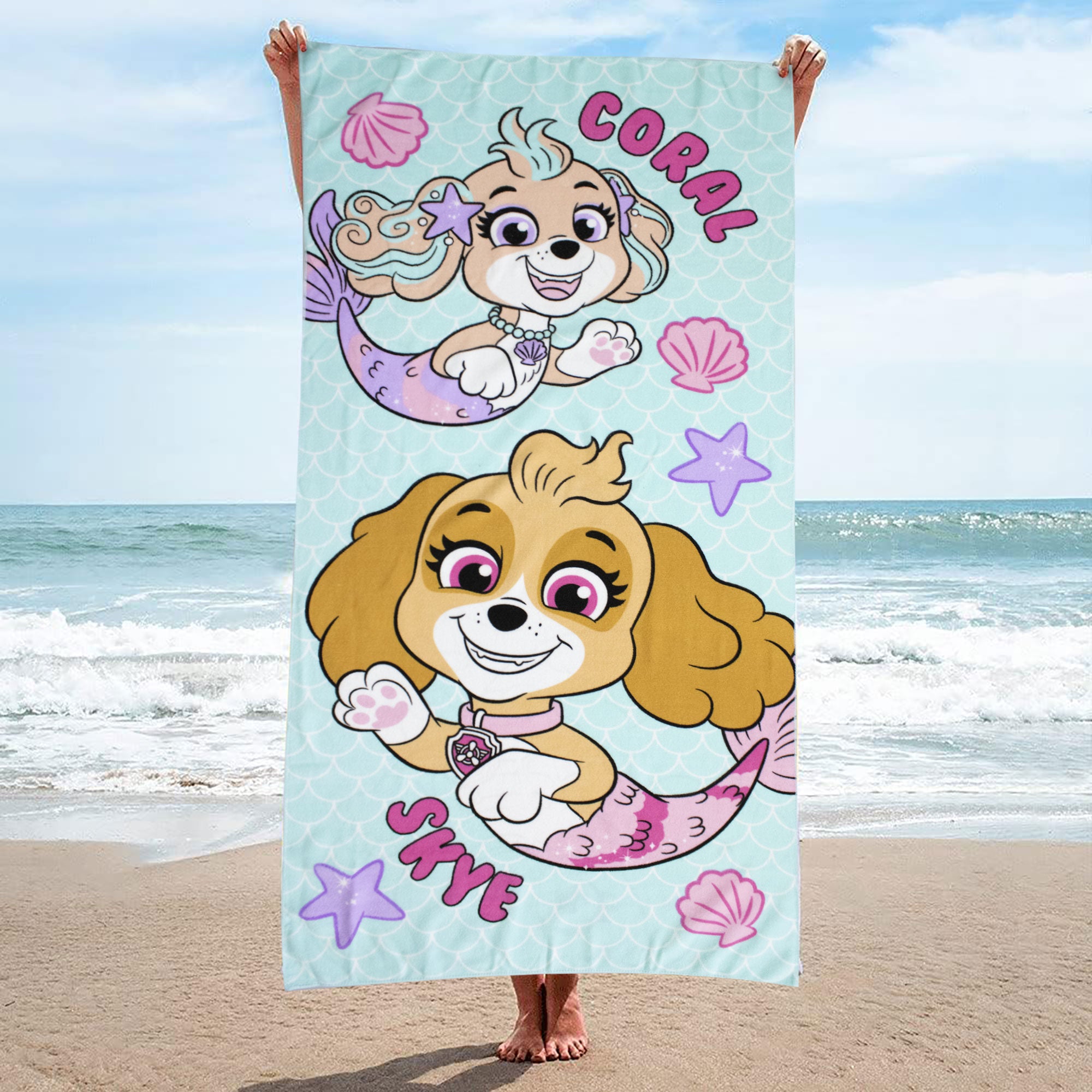 Telo mare Paw Patrol in microfibra 60x120cm asciugamano piscina 6814