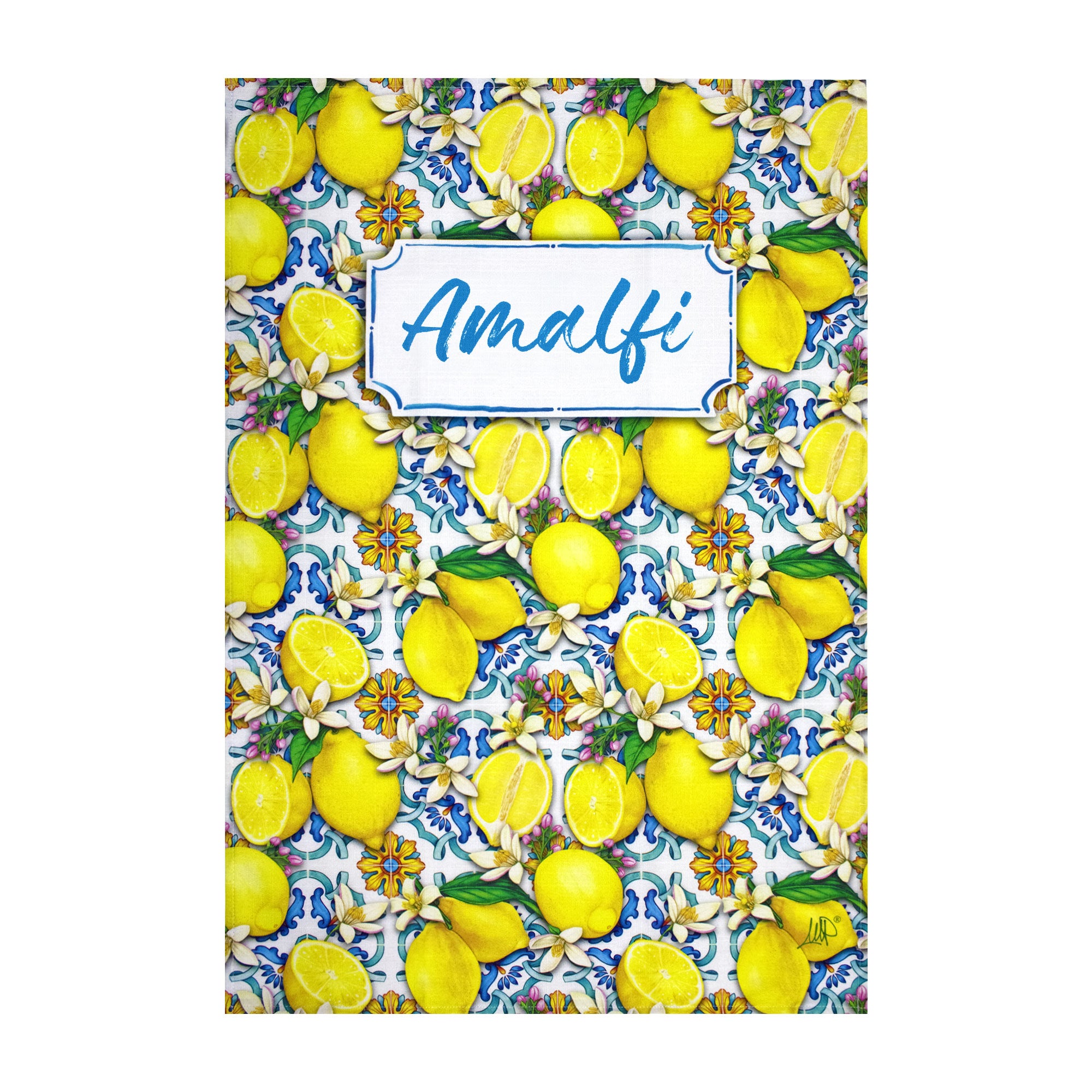 Strofinaccio cucina Amalfi Limoni canovaccio effetto mistolino in cotone 6826