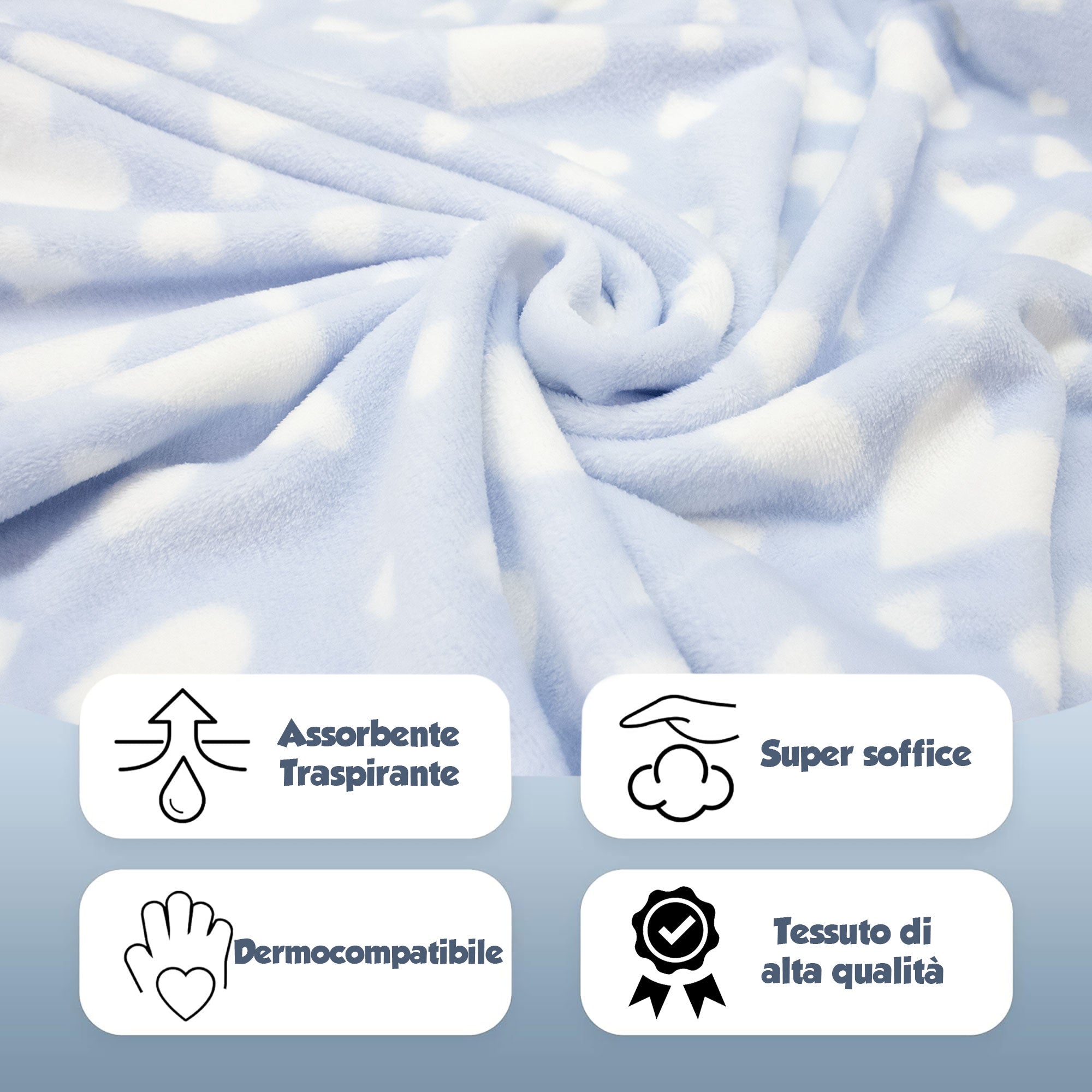 Copertina Neonato Culla Lettino coperta in pile stampata 100x140cm bambini 6854