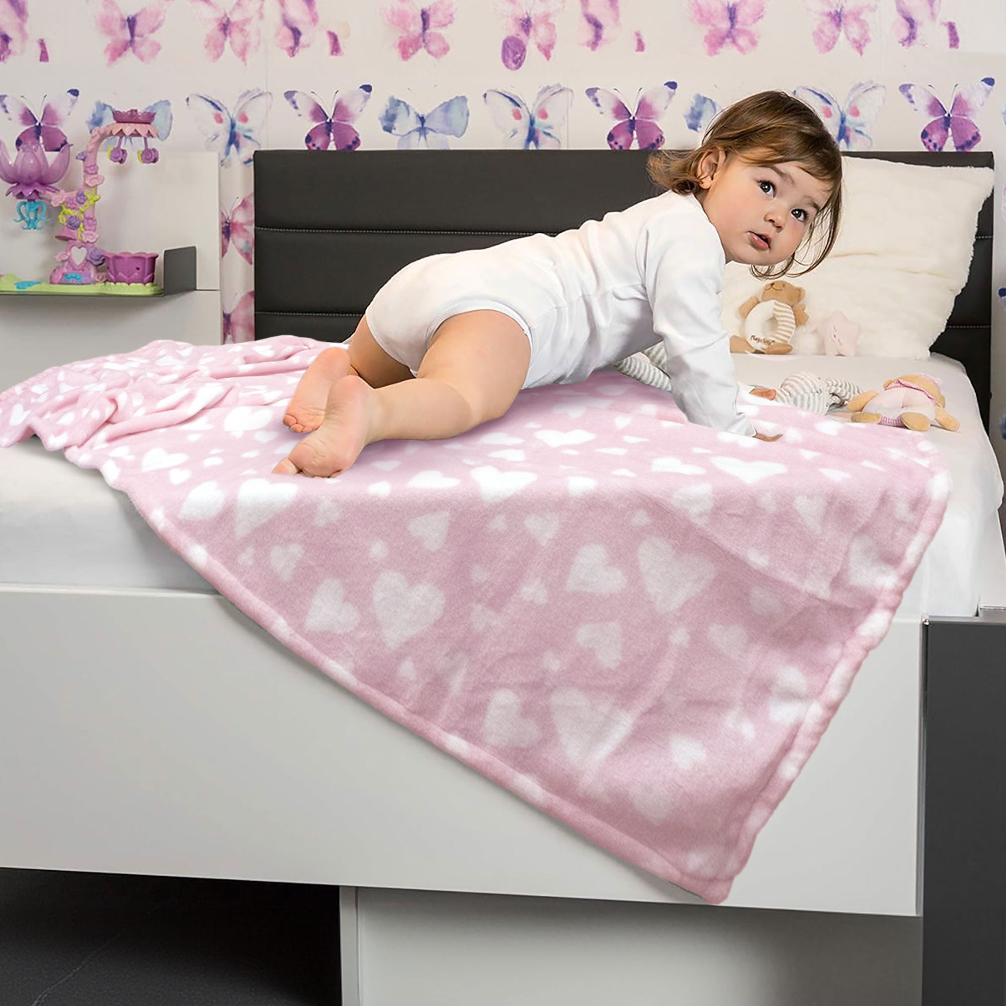 Copertina Neonato Culla Lettino coperta in pile stampata 100x140cm bambini 6854