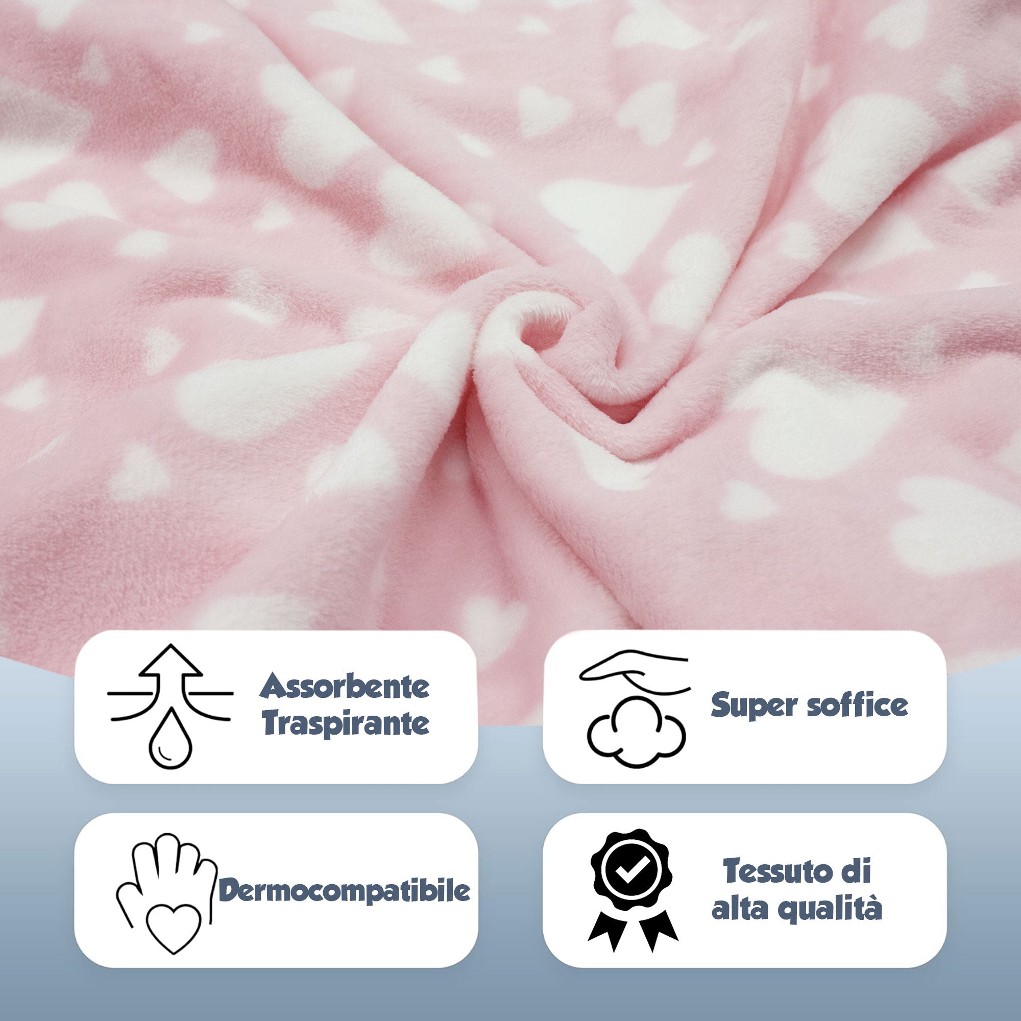 Copertina Neonato Culla Lettino coperta in pile stampata 100x140cm bambini 6854