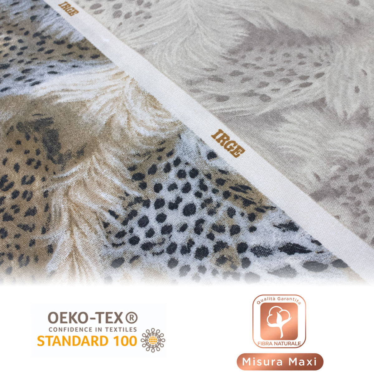 Completo Lenzuola leopardato letto matrimoniale lenzuolo maculato Animalier 6864