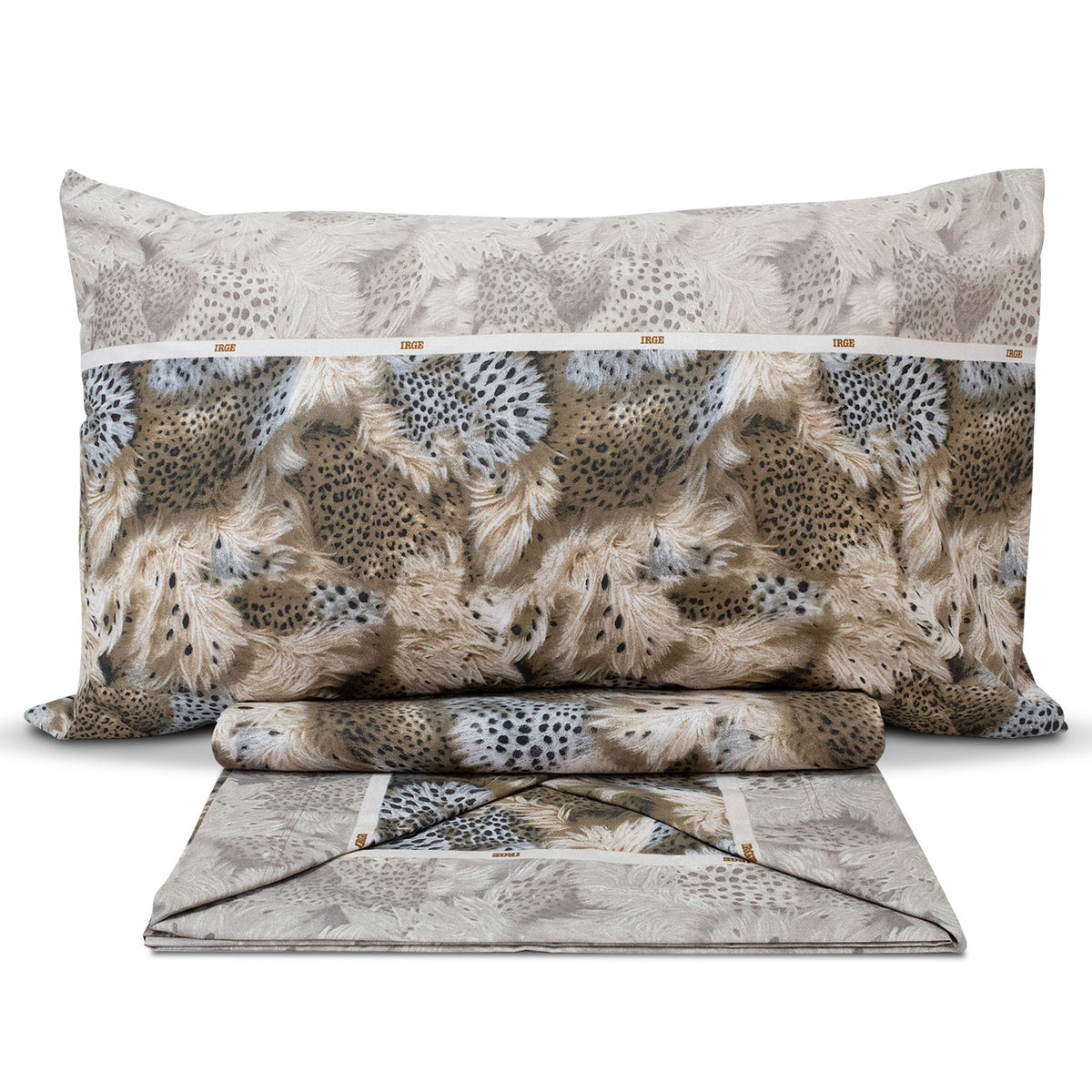 Completo Lenzuola leopardato letto matrimoniale lenzuolo maculato Animalier 6864