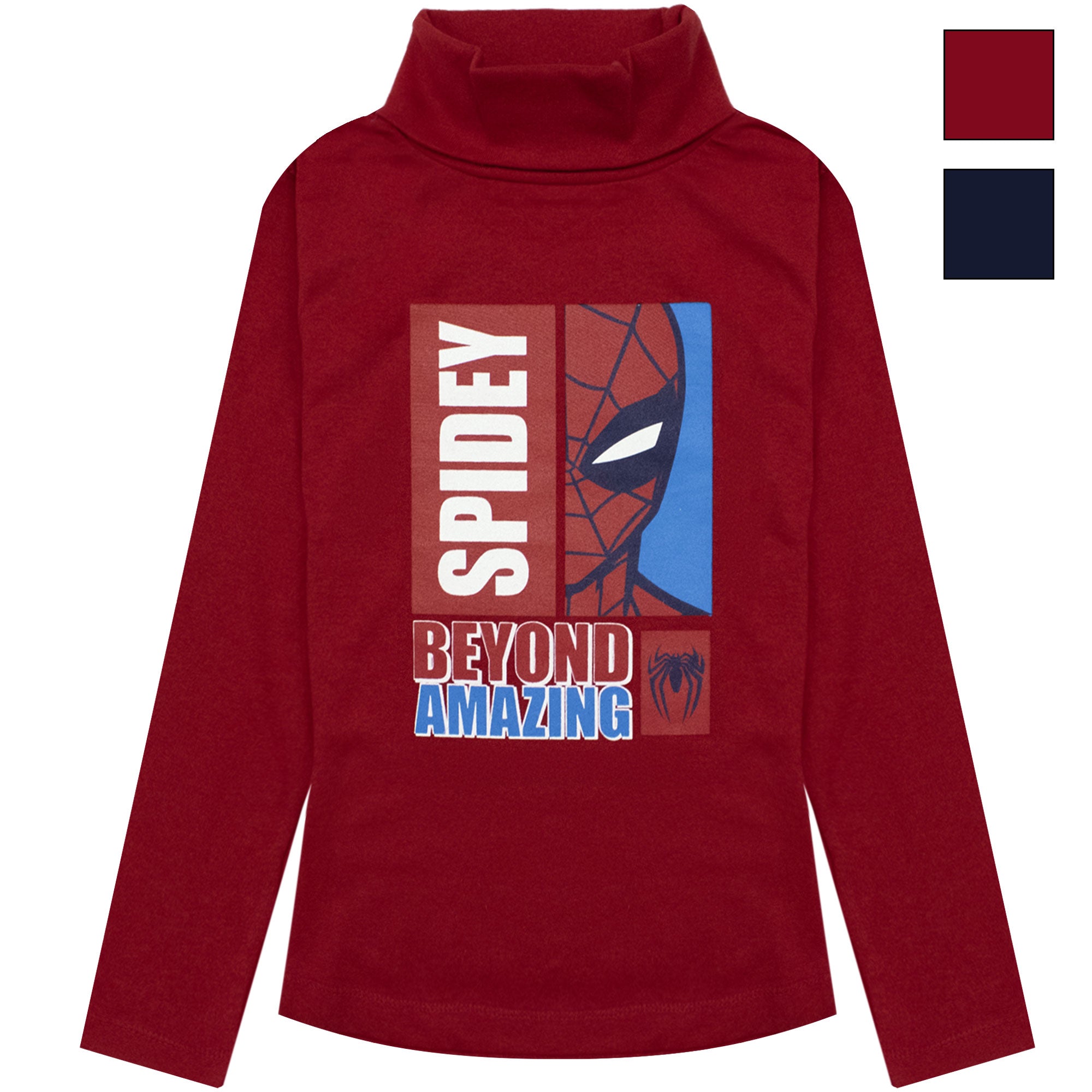 Maglietta Marvel Spiderman bambino maglia maniche lunghe in cotone 6891