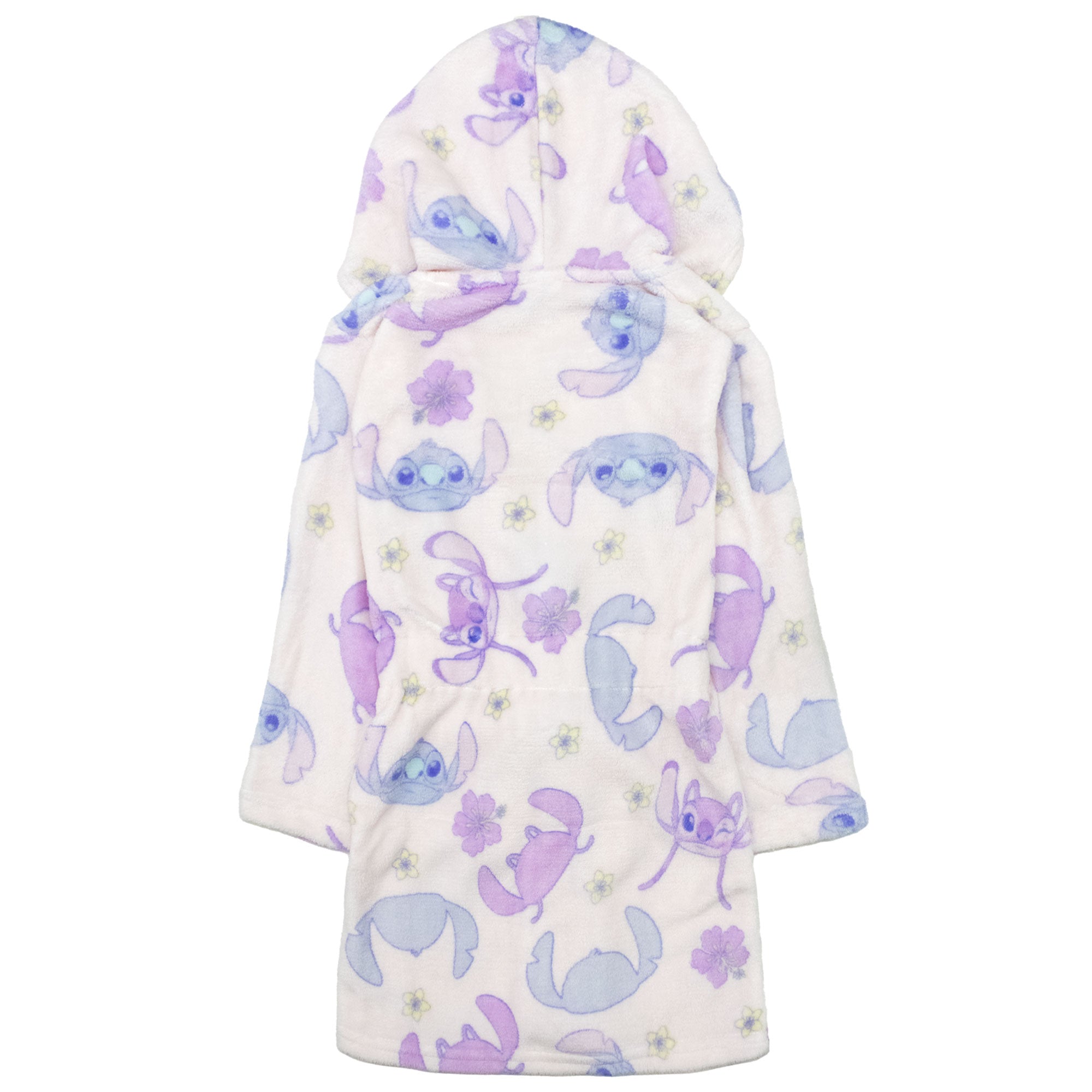 Disney Lilio and Stitch Girls Fleece Hooded Dressing Gown
