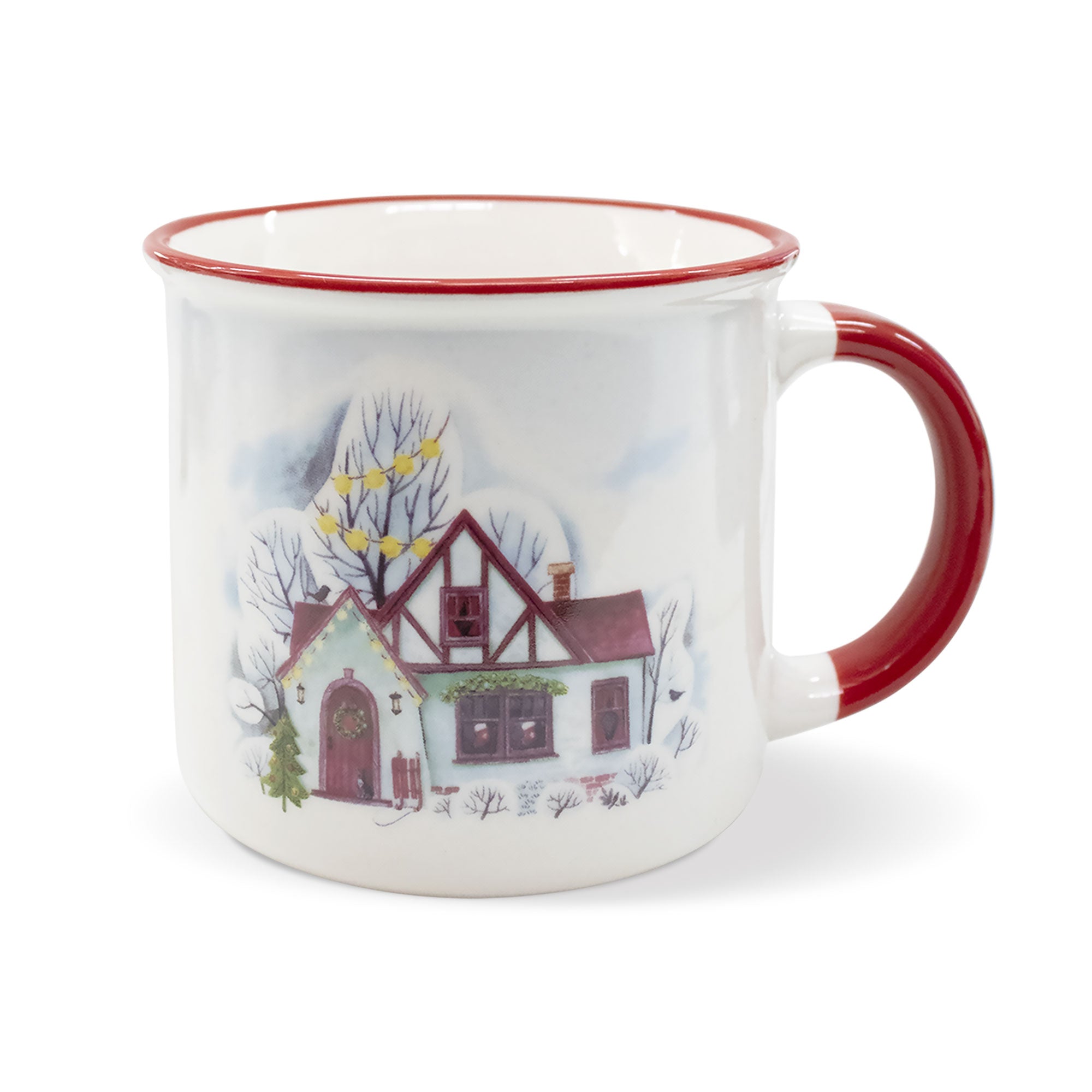 Tazza natalizia vintage Mug con manico Decoro di Natale in ceramica 6942