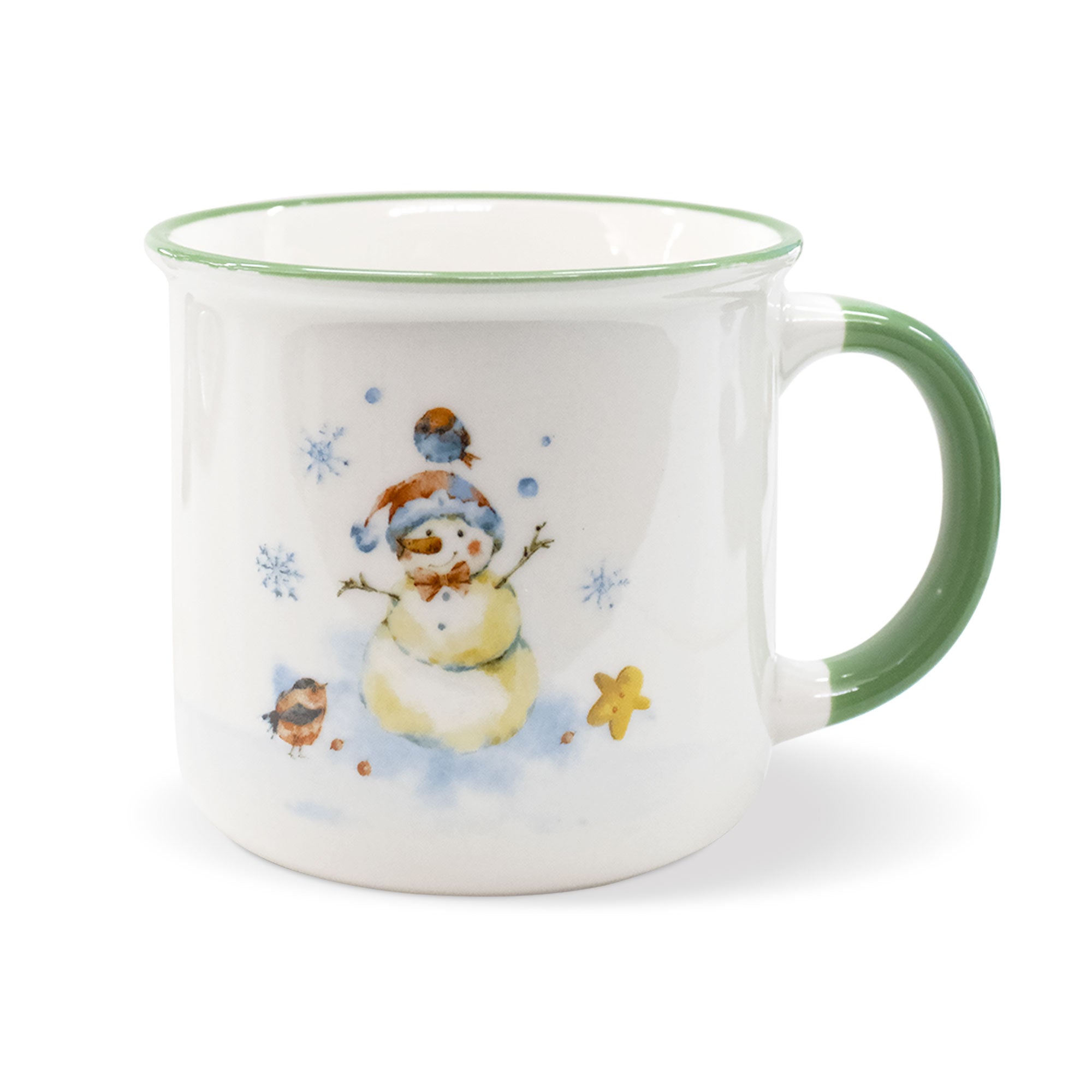 Tazza natalizia vintage Mug con manico Decoro di Natale in ceramica 6942