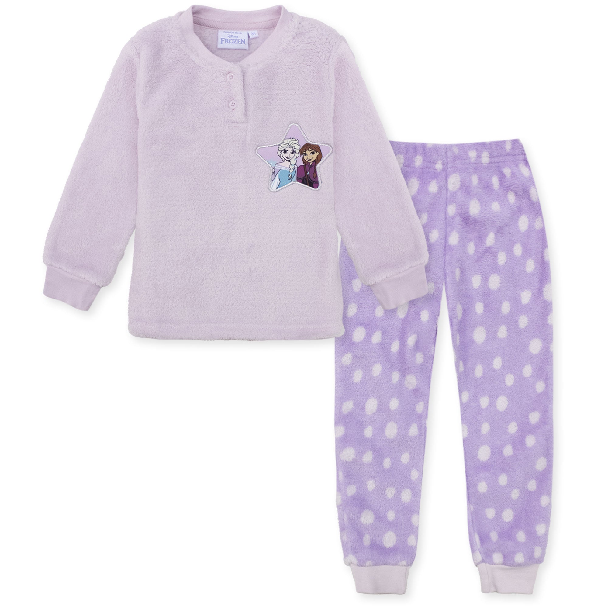 Pigiama Disney Frozen Elsa e Anna in pile invernale per bambina 6958