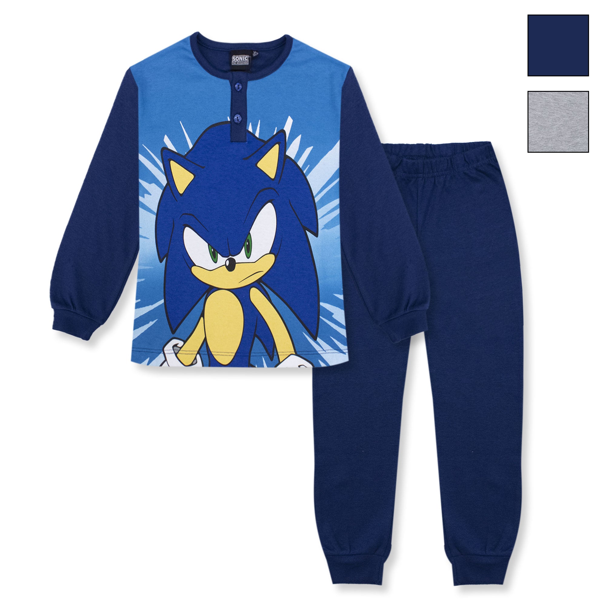 Pigiama per bambino Sonic The Hedgehog lungo in cotone bimbo maniche lunghe 6964