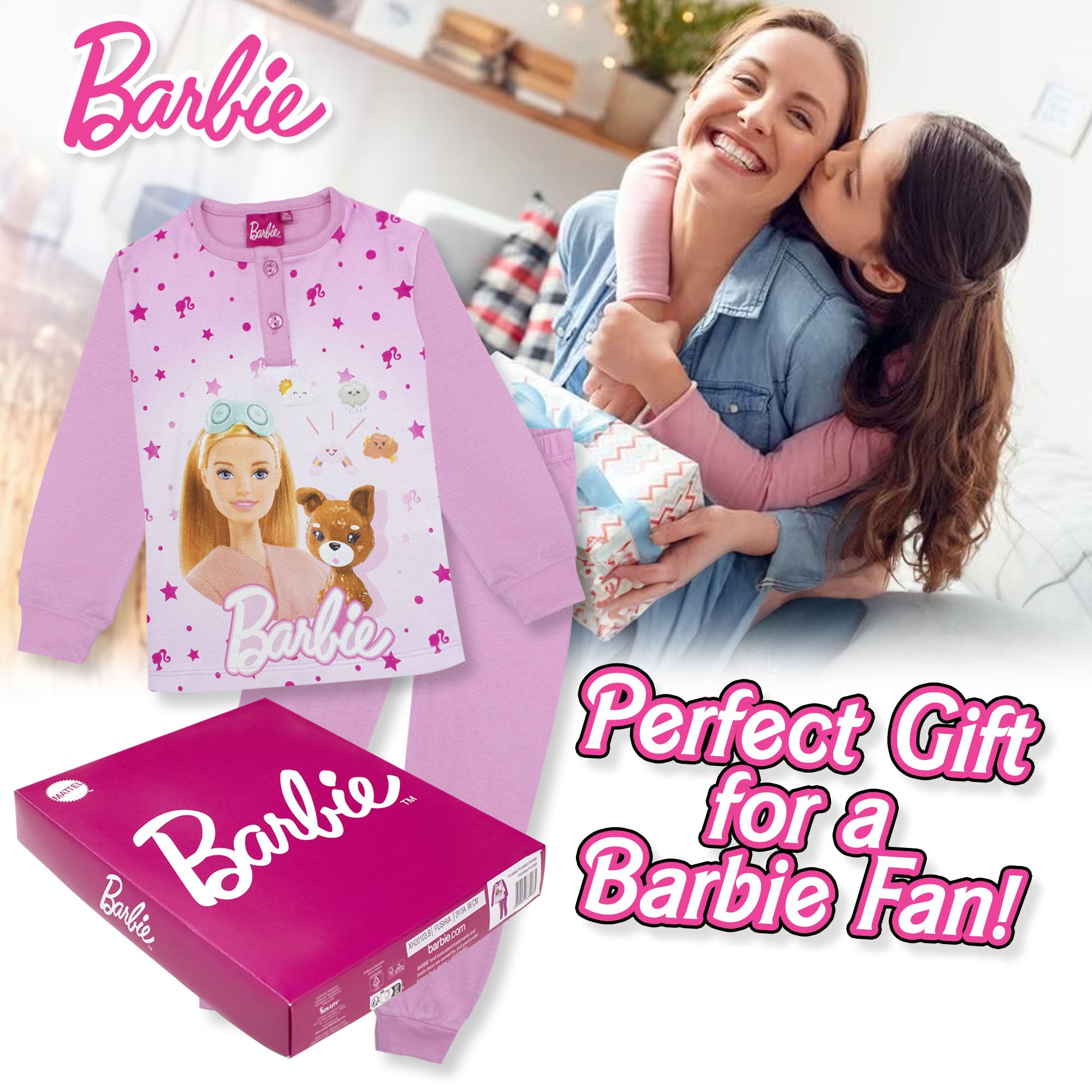 Pigiama In Cotone Per Bambina 100% Morbido | Maniche Lunghe, Regalo Per Bambine 3-8 Anni