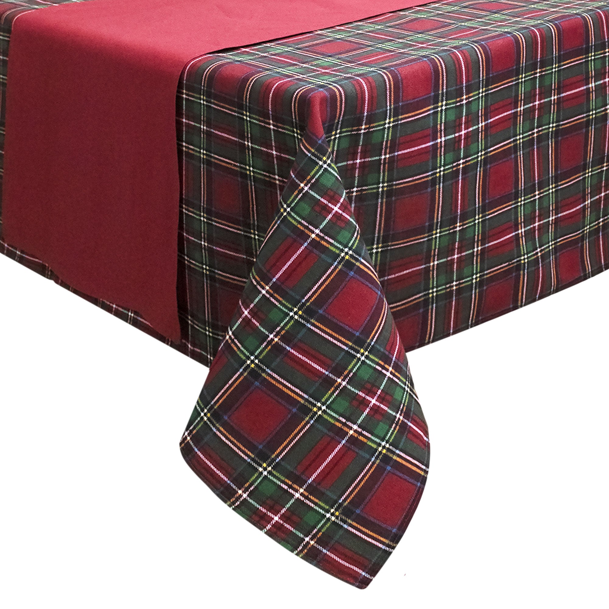 Tovaglia Natalizia Tartan loneta con runner Natale varie misure 6969