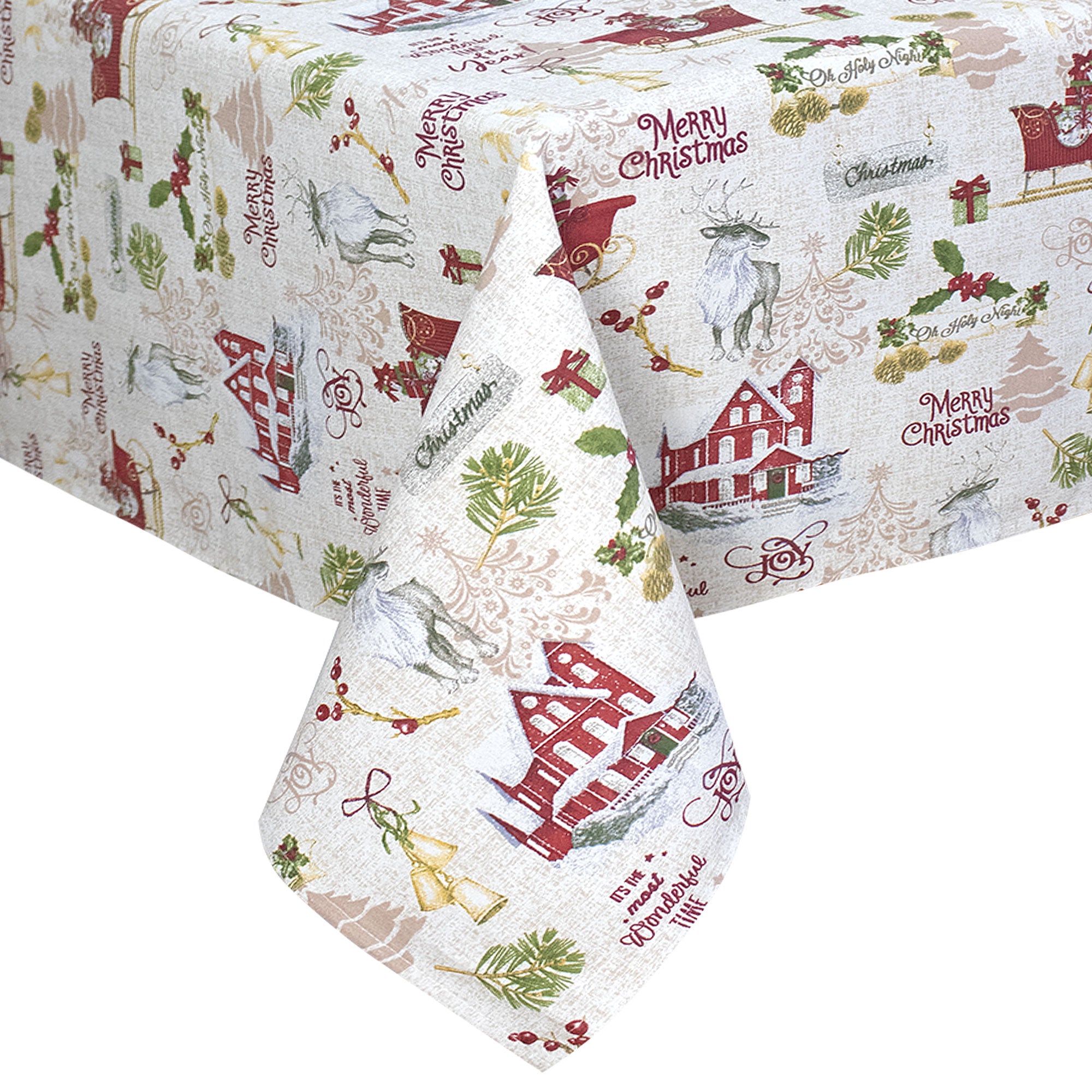 Tovaglia Natalizia rettangolare varie misure Copritavolo Twill stampato 6974