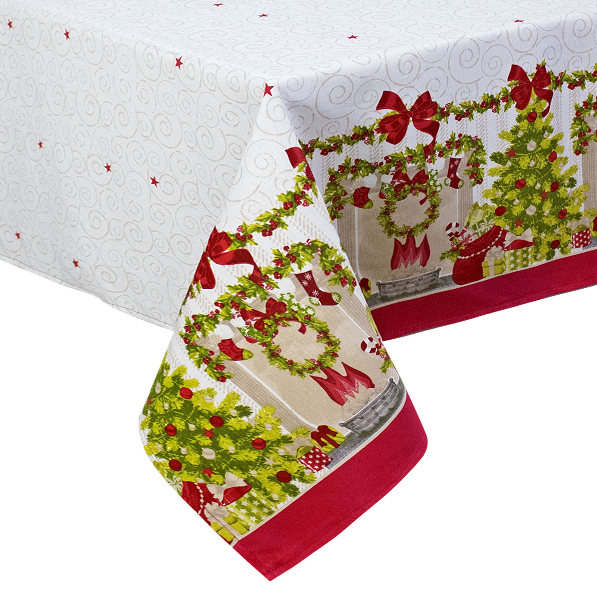 Tovaglia Natalizia rettangolare varie misure Copritavolo Twill stampato 6974