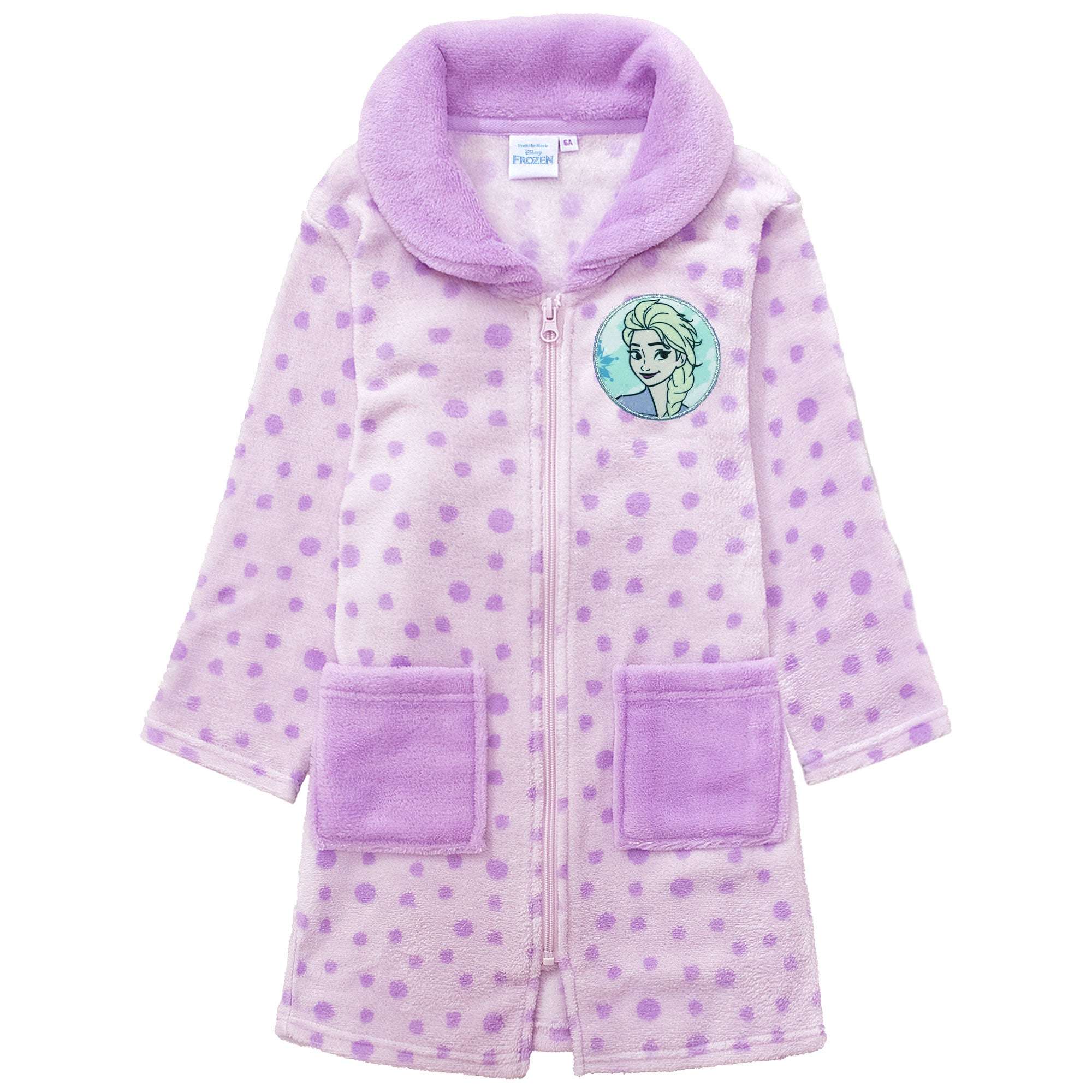 Vestaglia Disney Frozen Elsa in pile invernale per bambina pois 6995