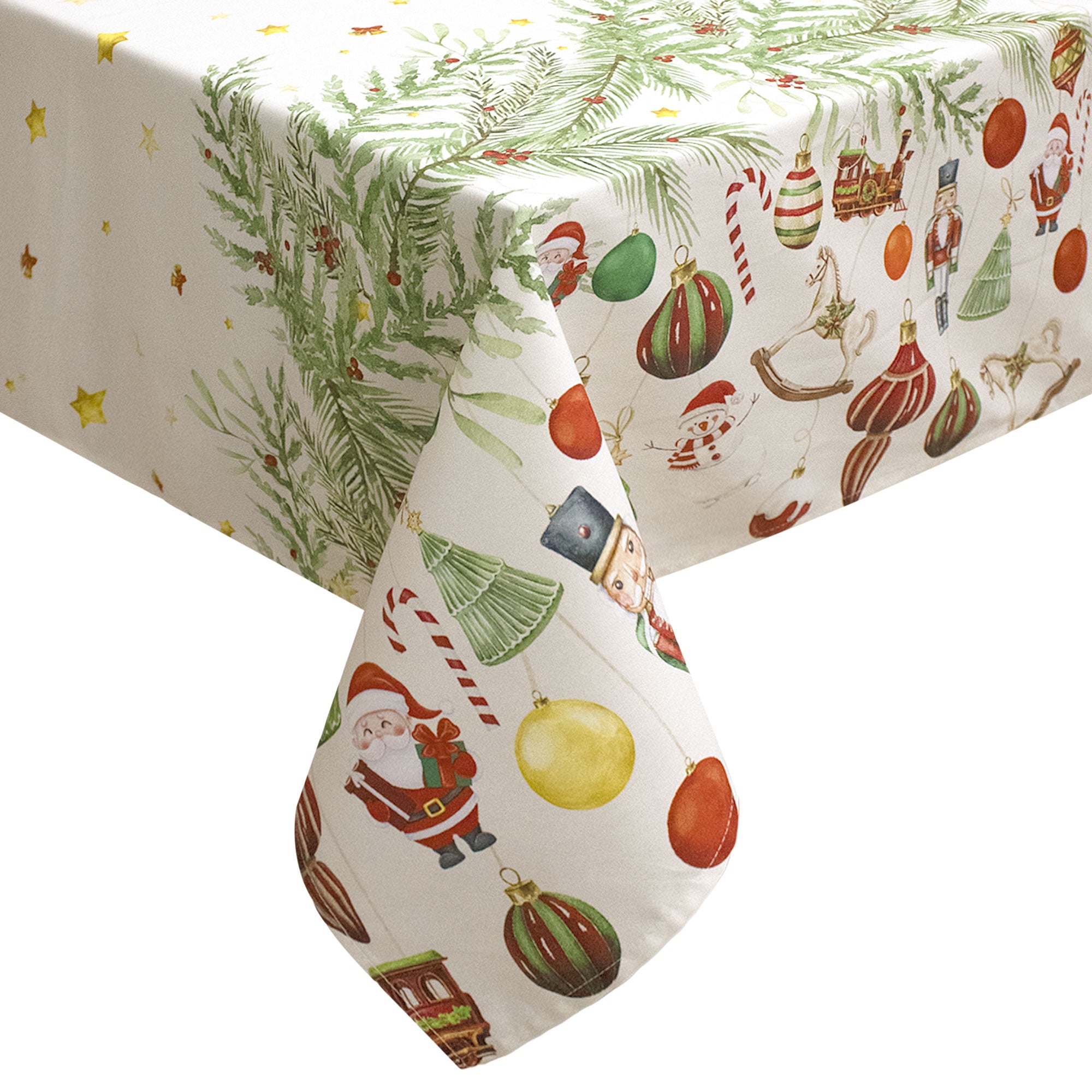 Tovaglia Natalizia 18 posti copritavolo cotone stampato Decori di Natale 7005