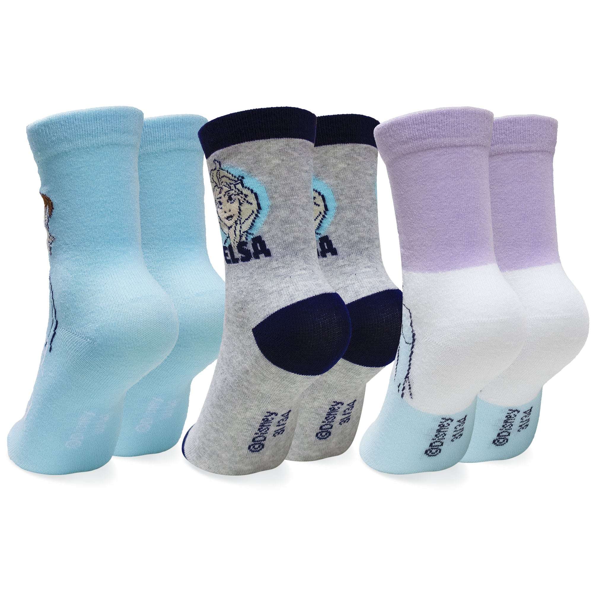 Calzini bambina Disney Frozen Elsa e Anna set 3 paia in cotone 7020