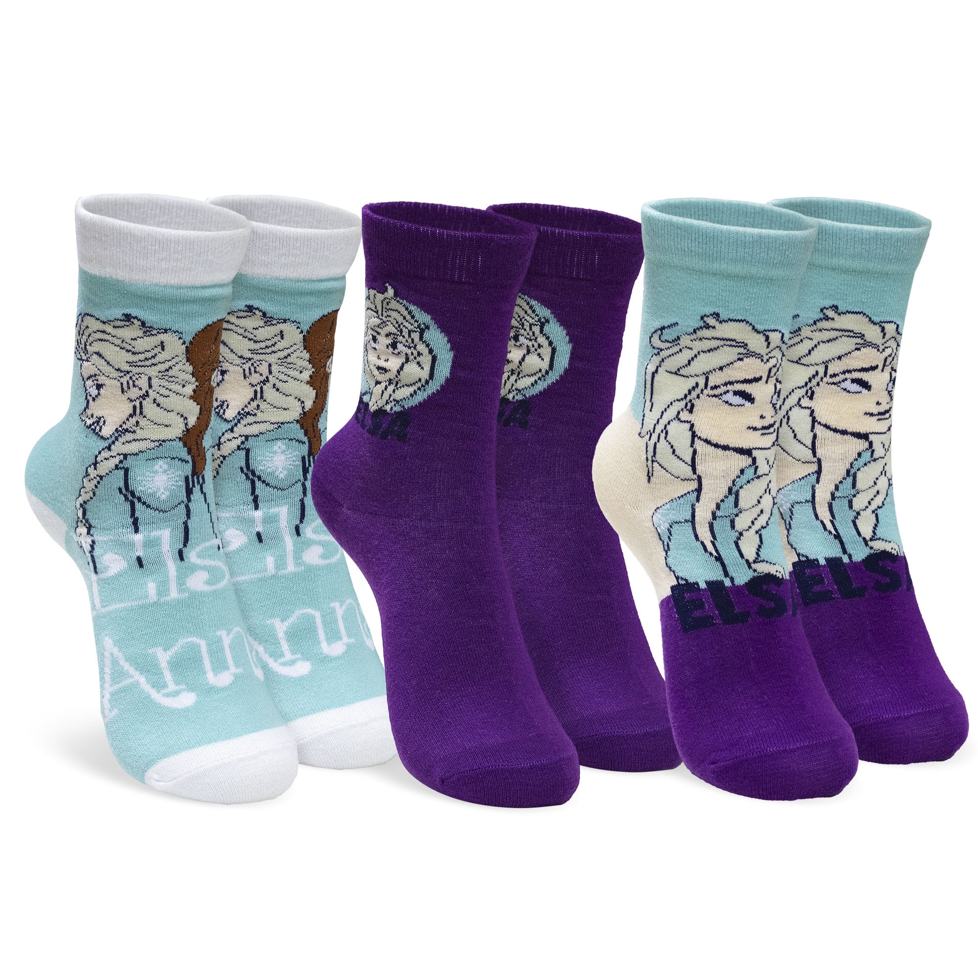 Calzini bambina Disney Frozen Elsa e Anna set 3 paia in cotone 7020
