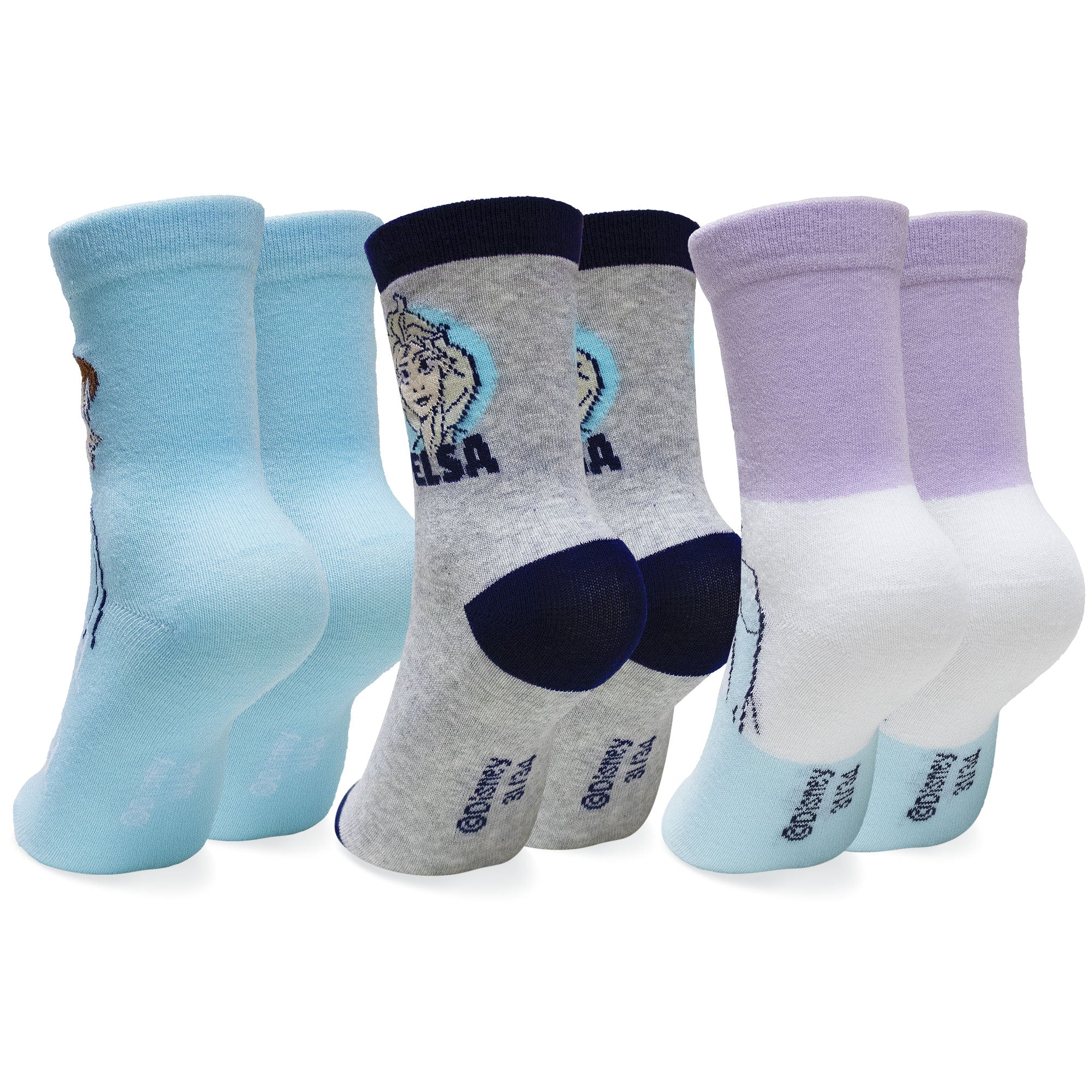 Calzini bambina Disney Frozen Elsa e Anna set 3 paia in cotone 7020