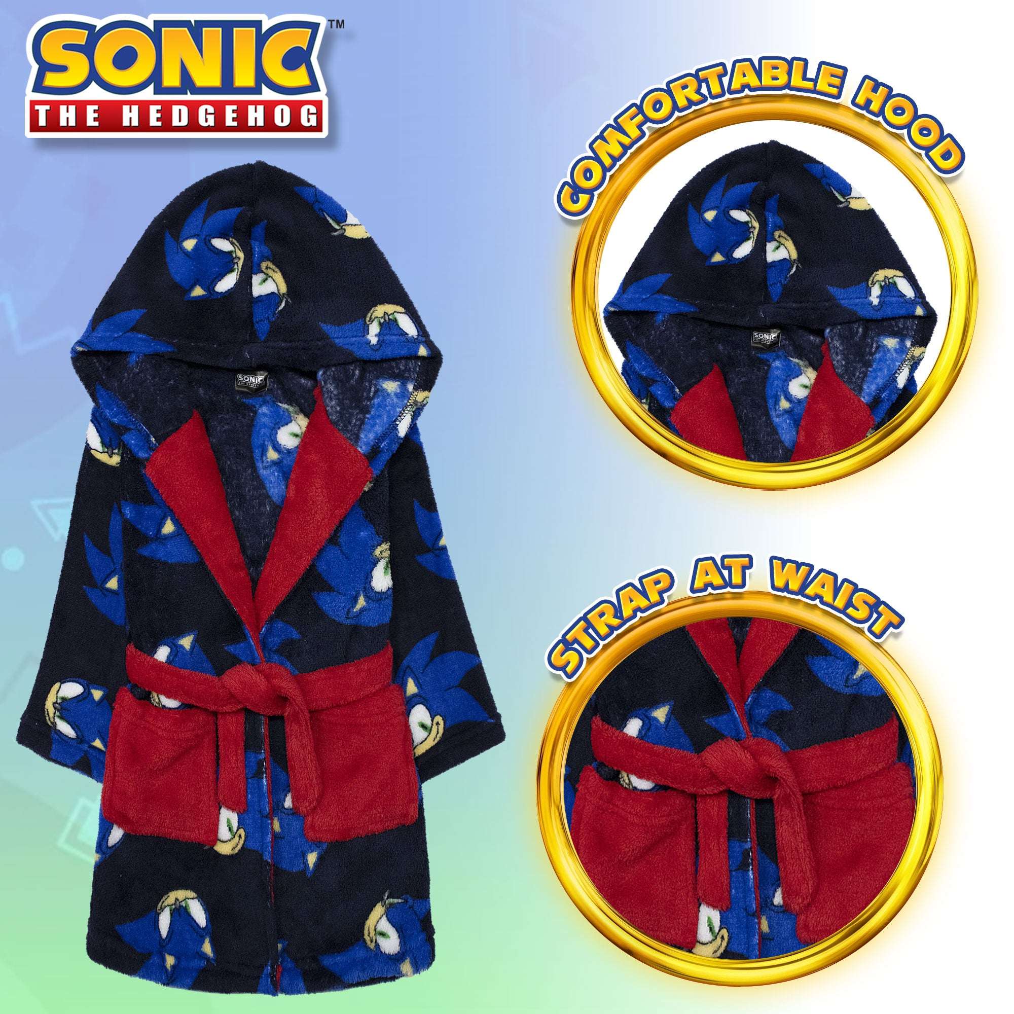 Vestaglia da notte Sonic The Hedgehog Bambino in morbido pile 7022