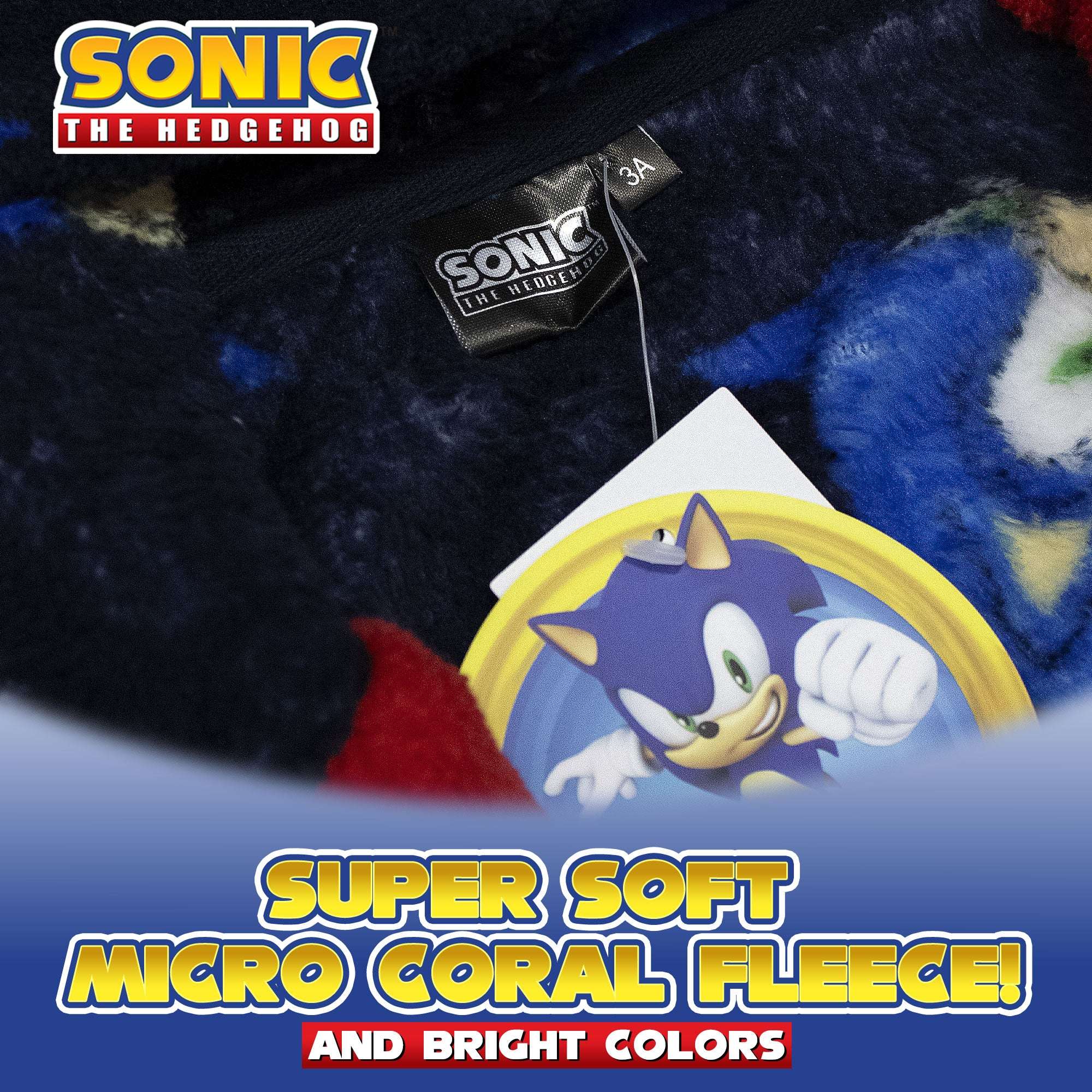 Vestaglia da notte Sonic The Hedgehog Bambino in morbido pile 7022