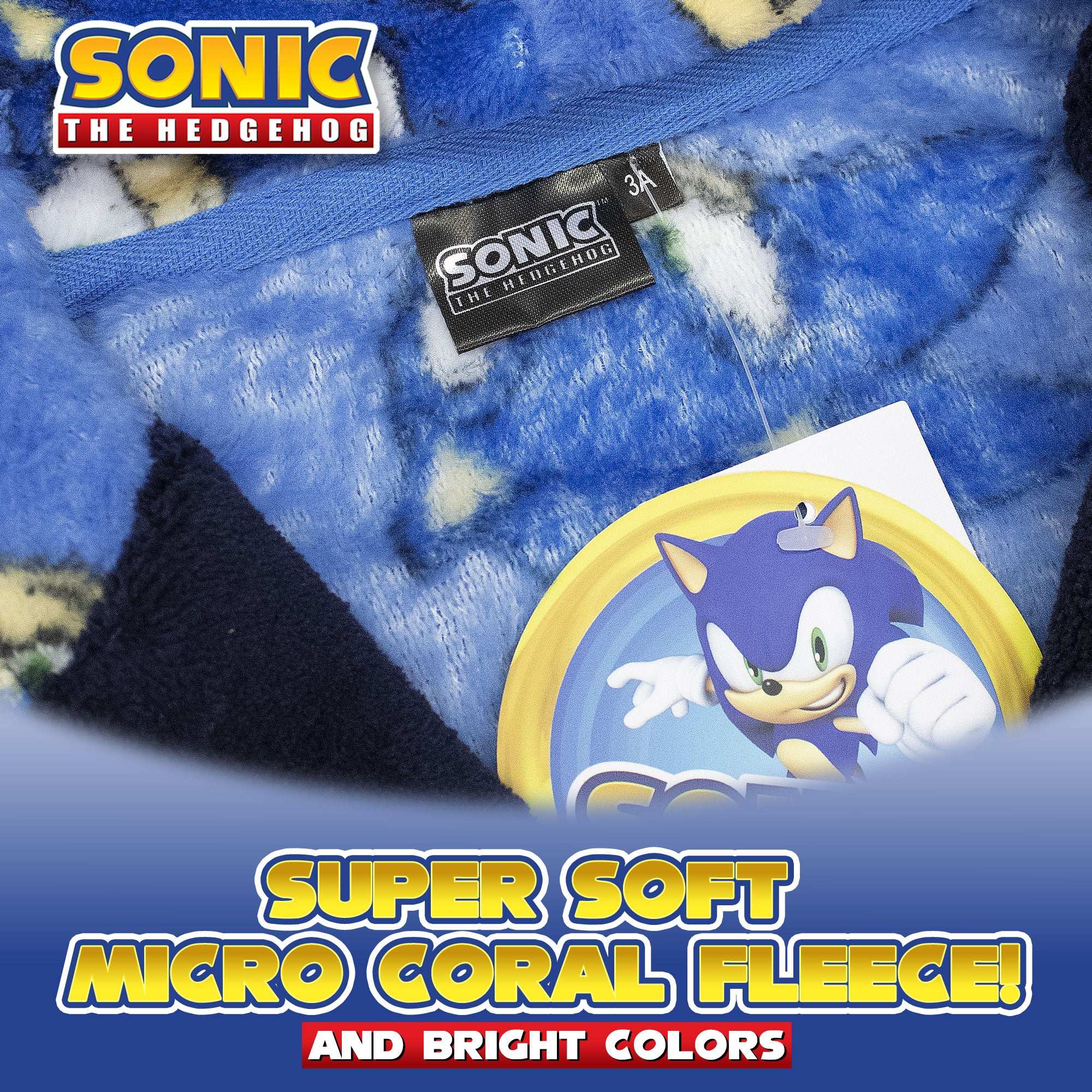 Vestaglia da notte Sonic The Hedgehog Bambino in morbido pile 7022