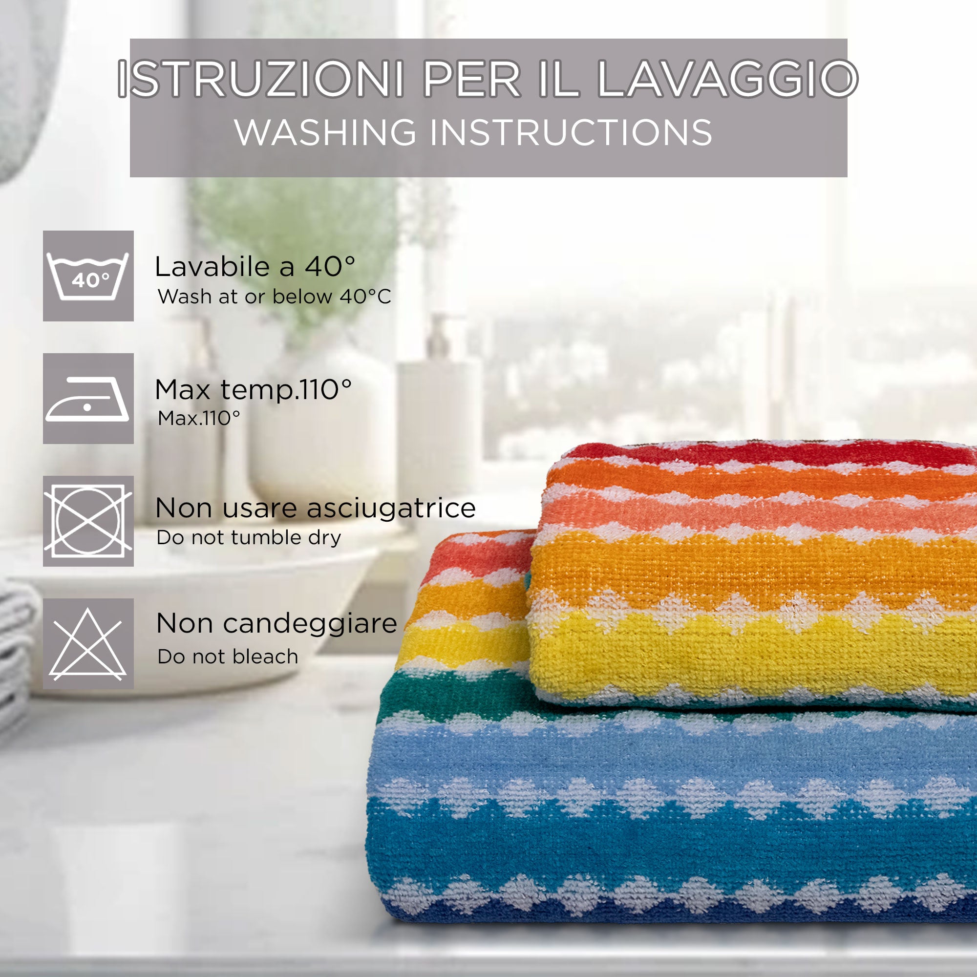 Asciugamani bagno Set 1+1 in spugna cinigliata e velluto Viso e Ospite 7033