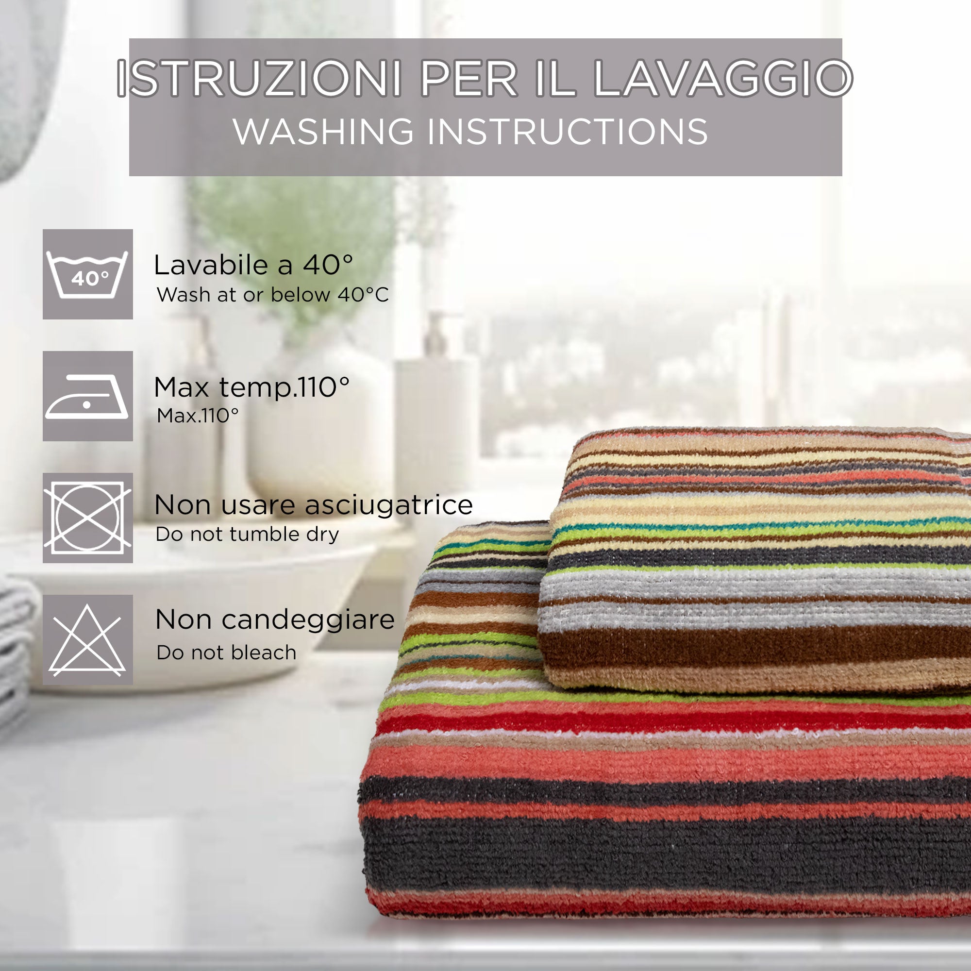 Asciugamani bagno Set 1+1 in spugna cinigliata e velluto Viso e Ospite 7033