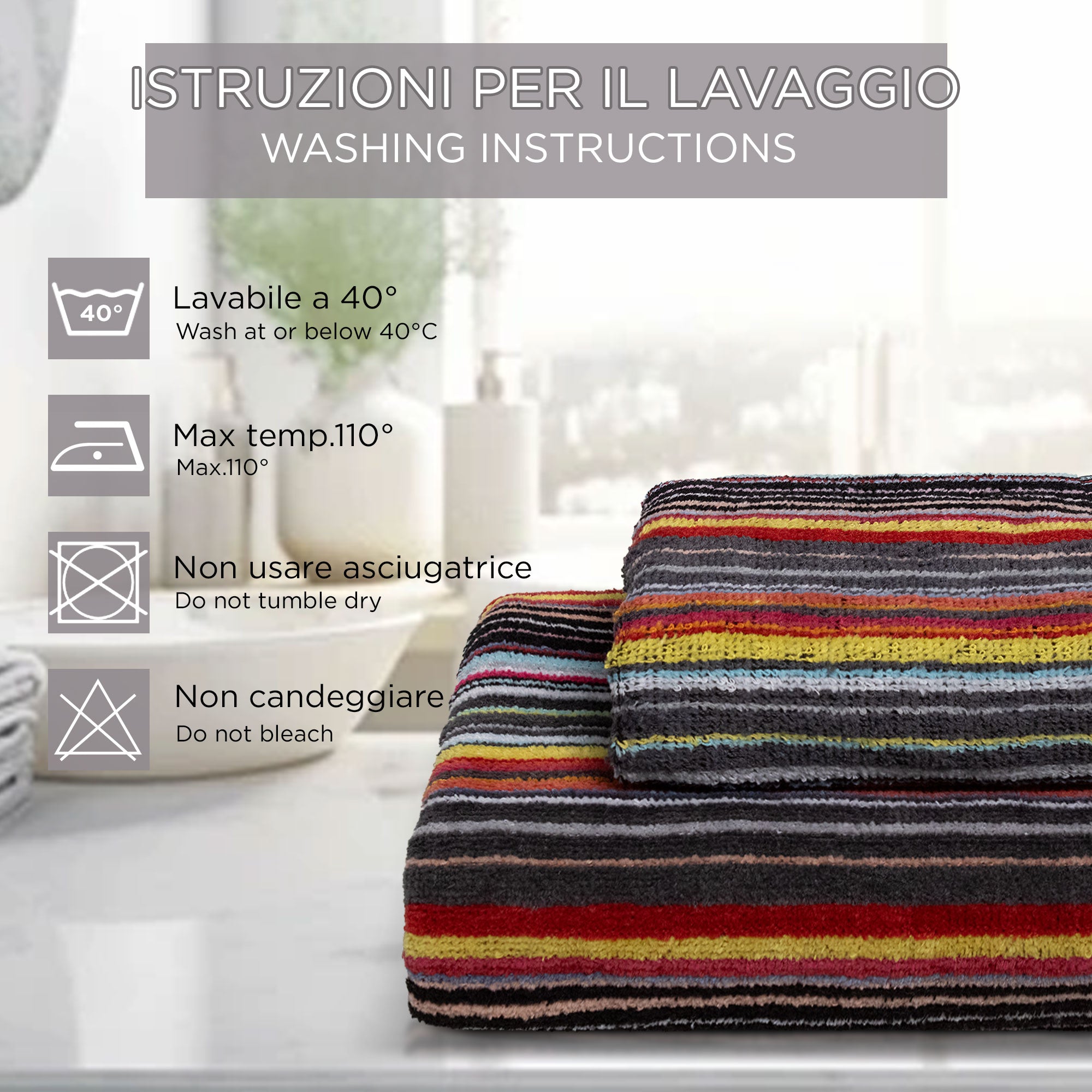 Asciugamani bagno Set 1+1 in spugna cinigliata e velluto Viso e Ospite 7033