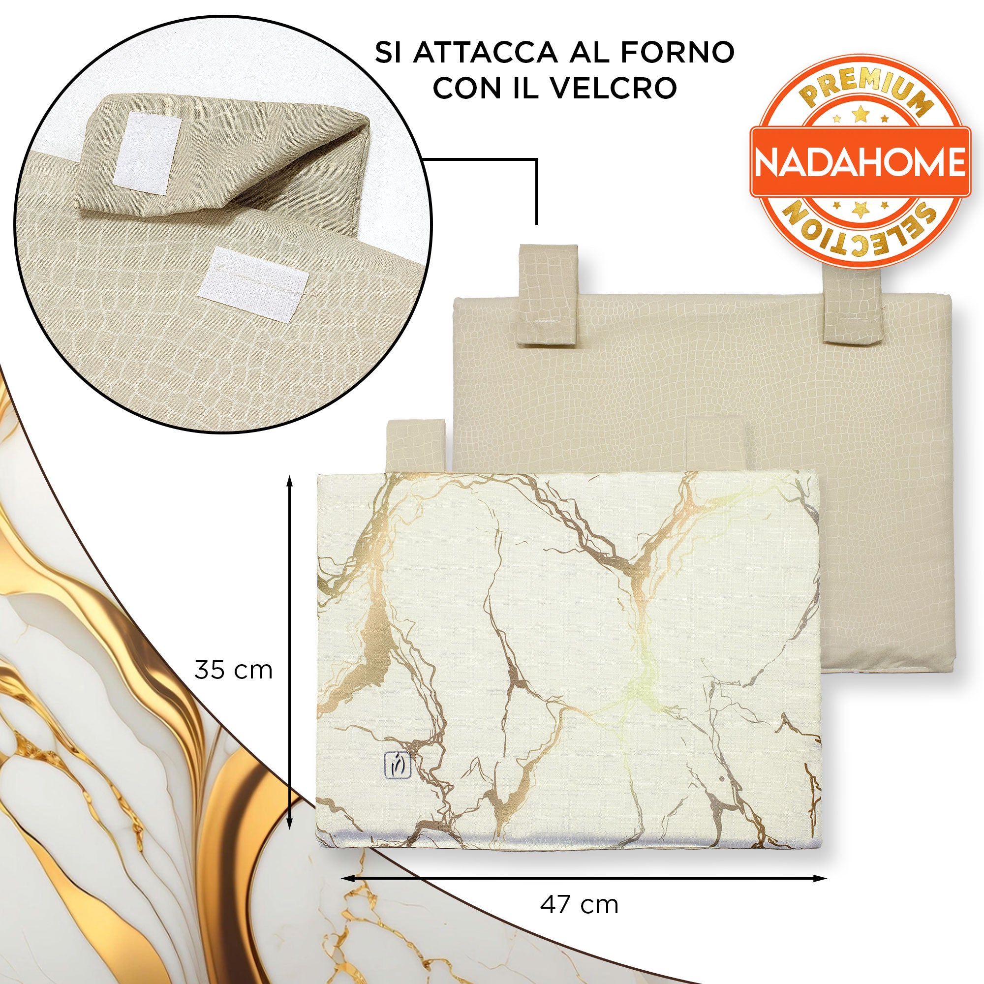 Copriforno cucina imbottito effetto marmo stampa digitale marmorizzato 7043