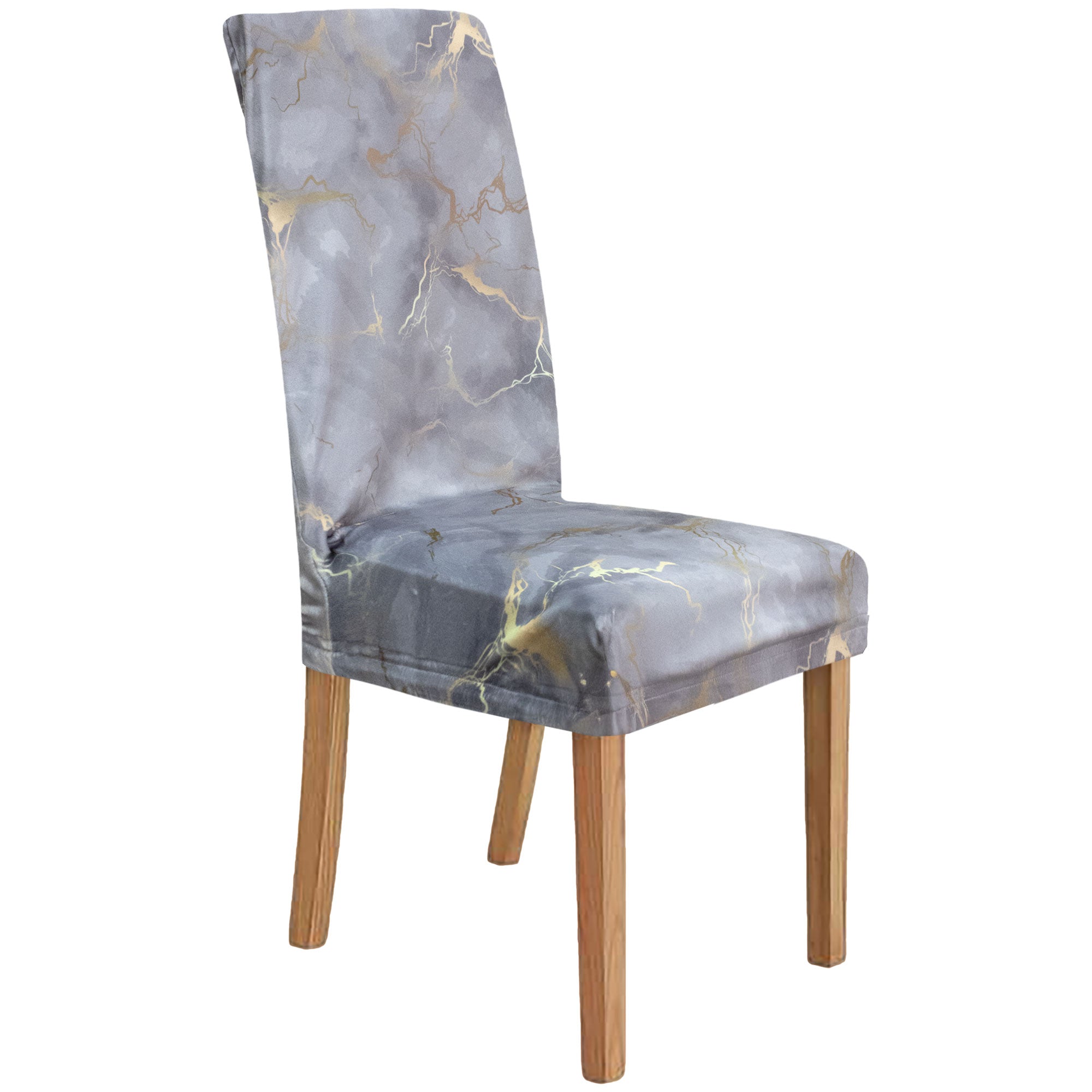 Coprisedia effetto marmo Velour elastico 2 pezzi Vesti sedia marmorizzato 7072