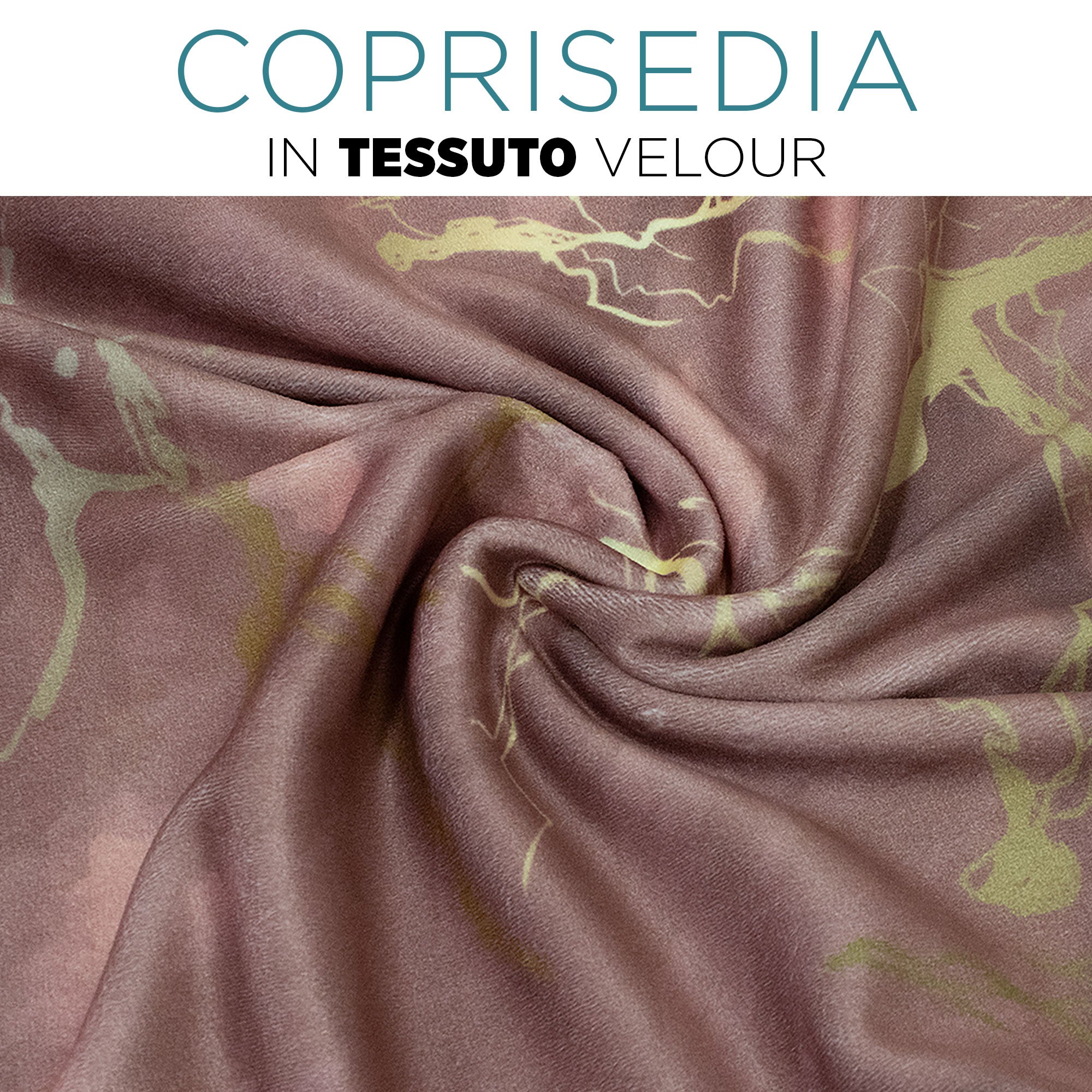 Coprisedia effetto marmo Velour elastico 2 pezzi Vesti sedia marmorizzato 7072