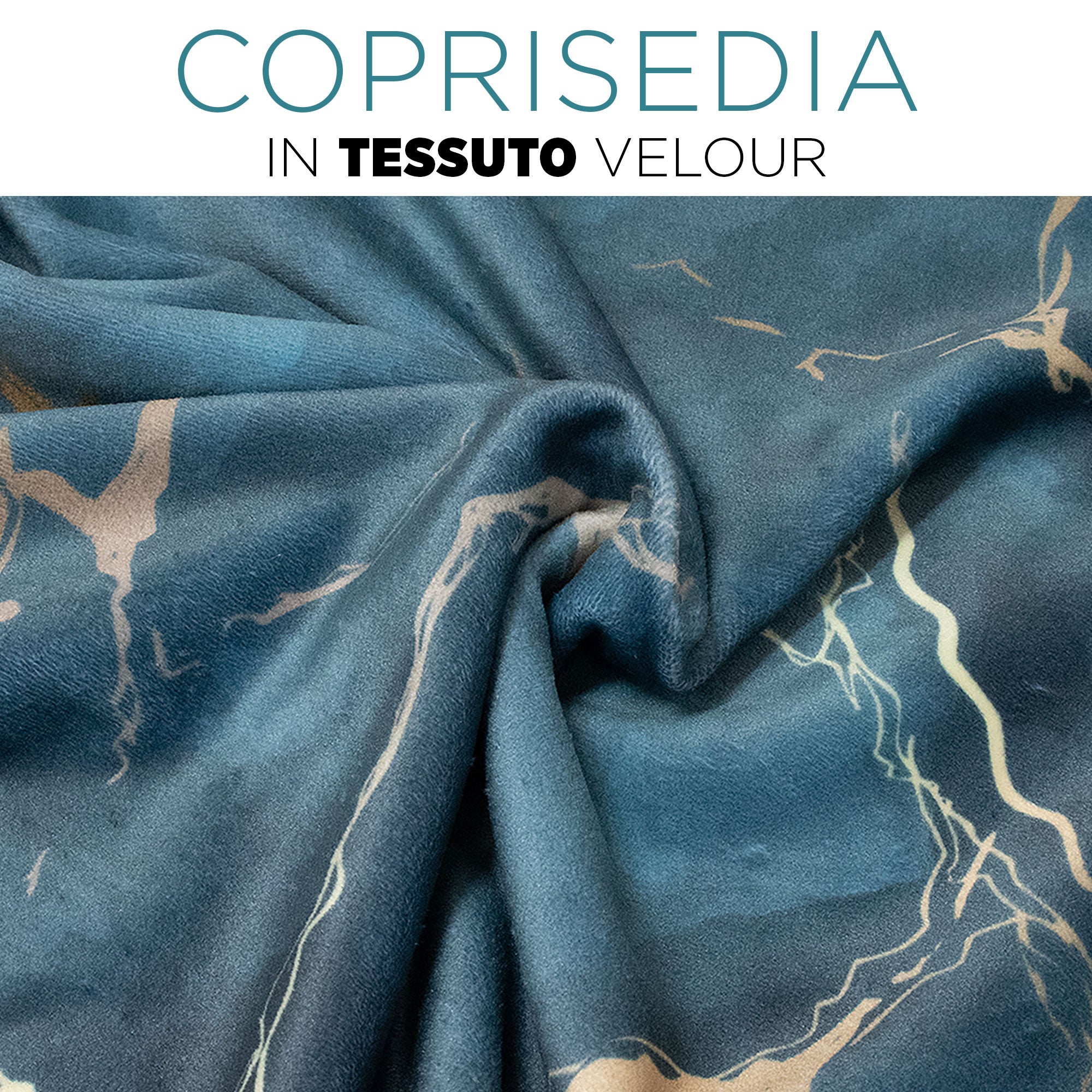 Coprisedia effetto marmo Velour elastico 2 pezzi Vesti sedia marmorizzato 7072
