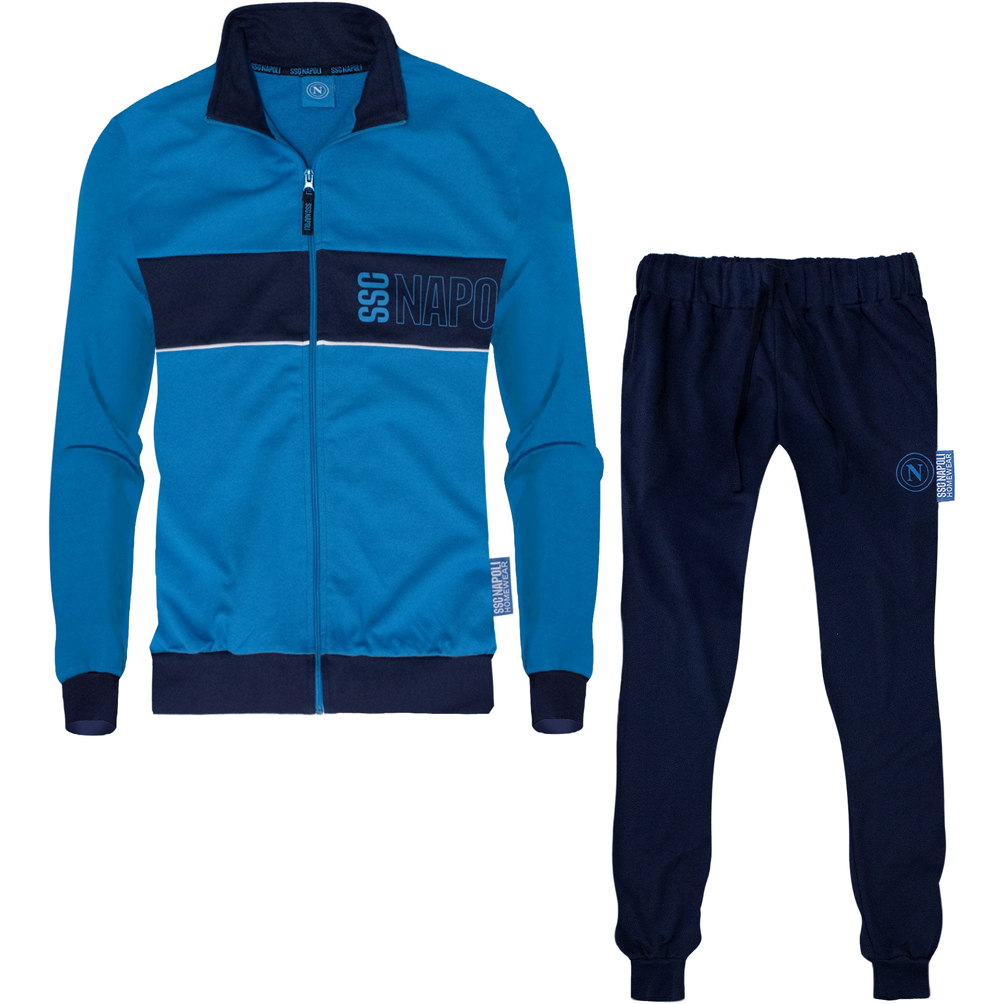 Tuta SSC Napoli in cotone a maniche lunghe bambino ragazzo felpa con zip 7073