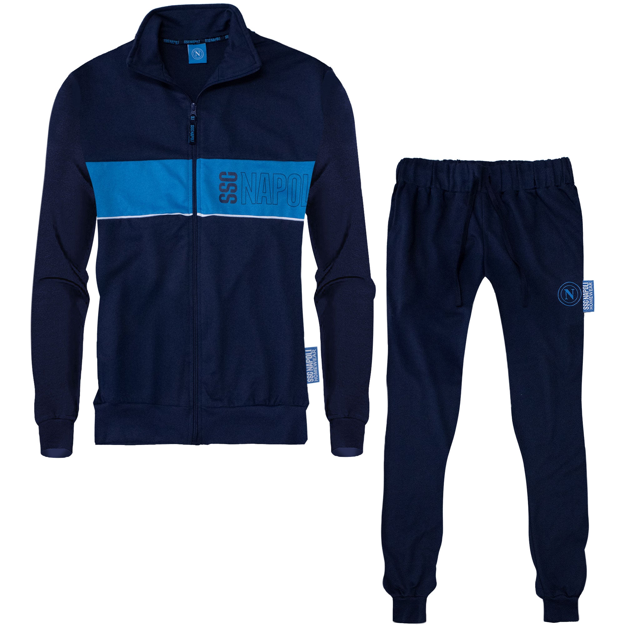 Tuta SSC Napoli in cotone a maniche lunghe bambino ragazzo felpa con zip 7073