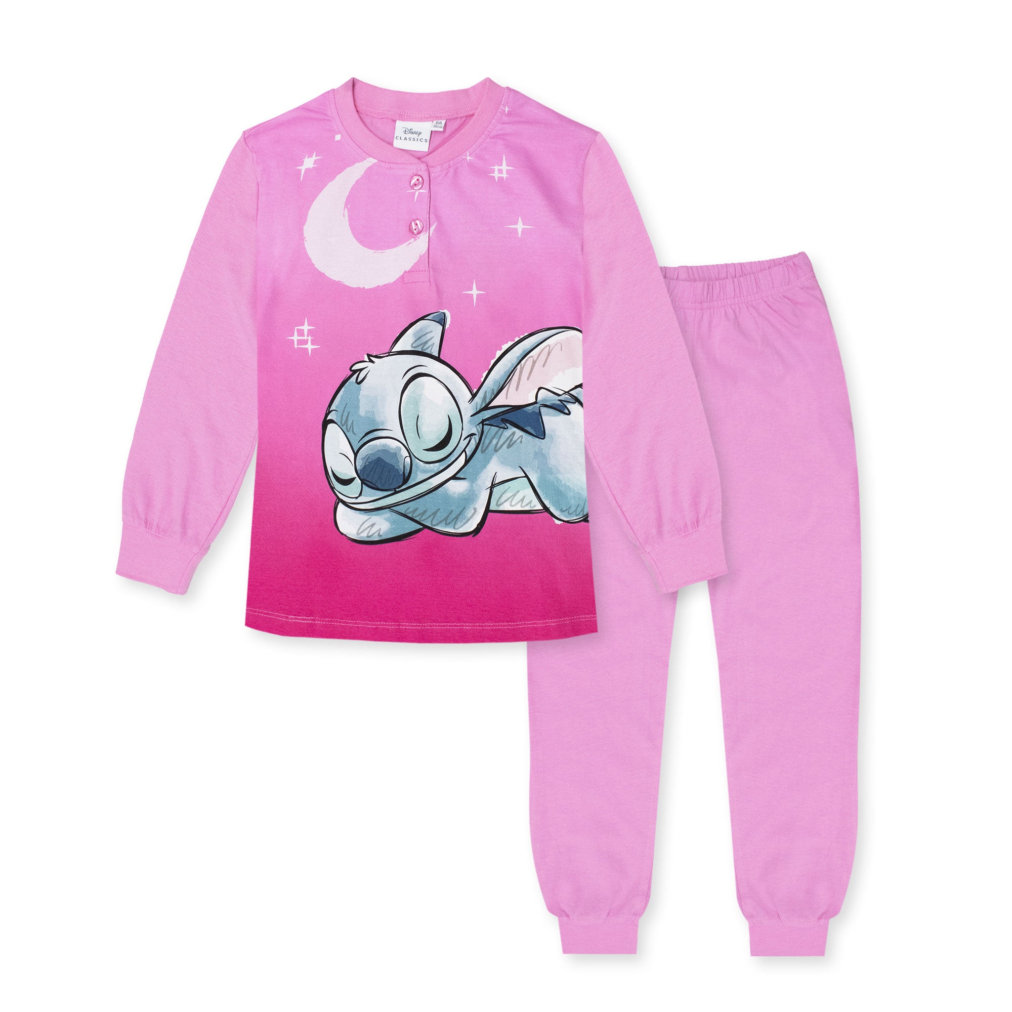 Disney Lilo and Stitch Girls' Pajamas in Cotton Long Sleeves