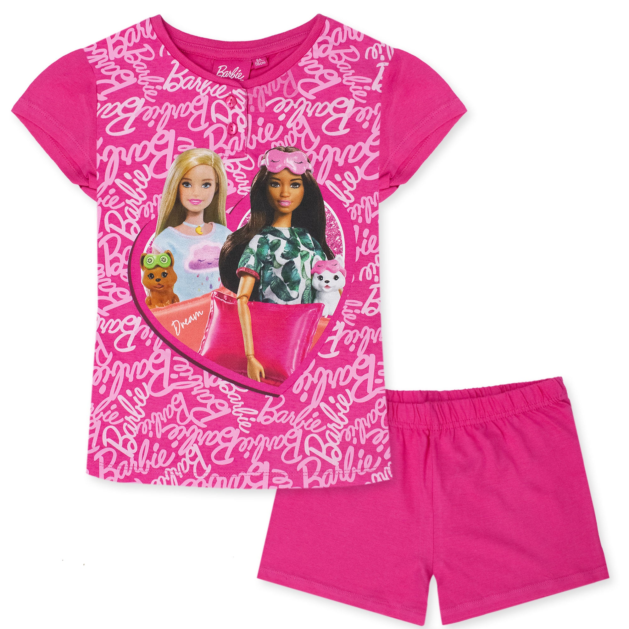 Pigiama per Bambina Barbie estivo in Cotone Leggero corto 7079
