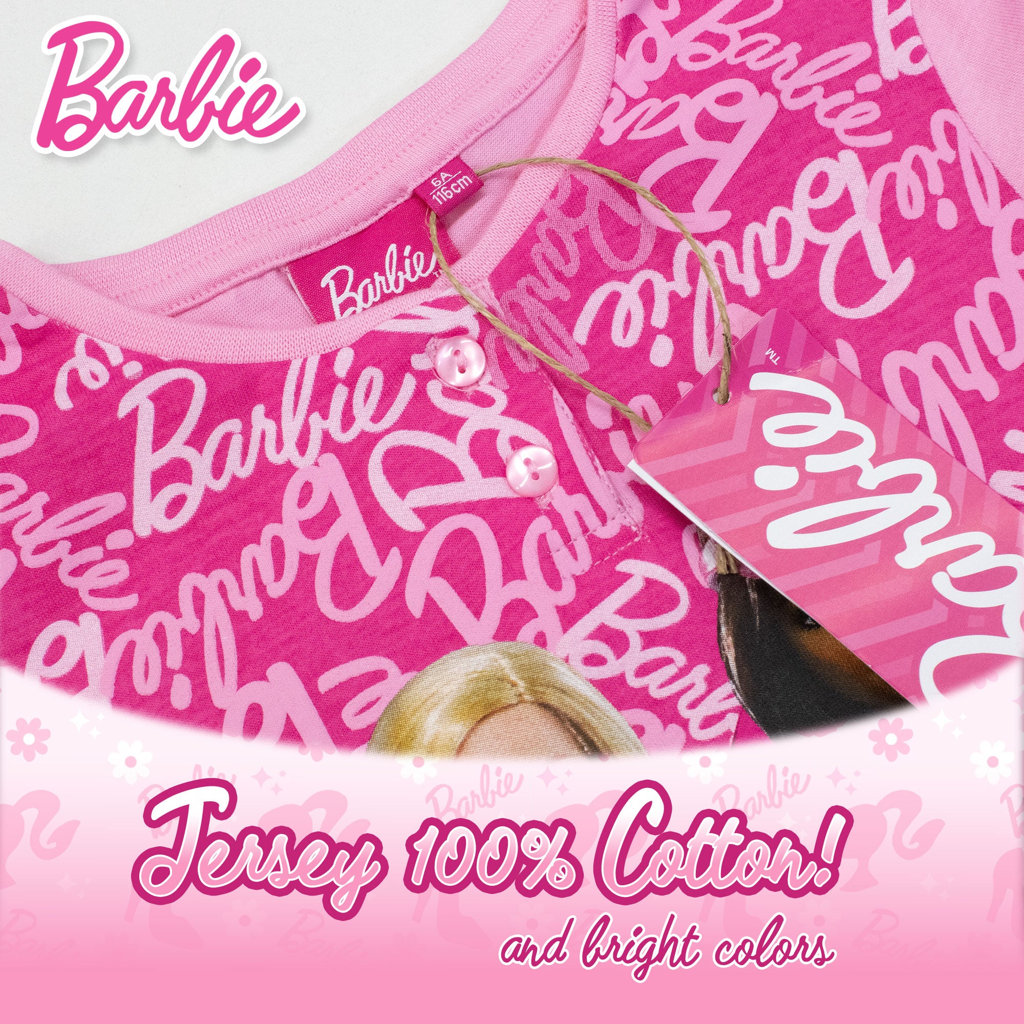 Pigiama per Bambina Barbie estivo in Cotone Leggero corto 7079