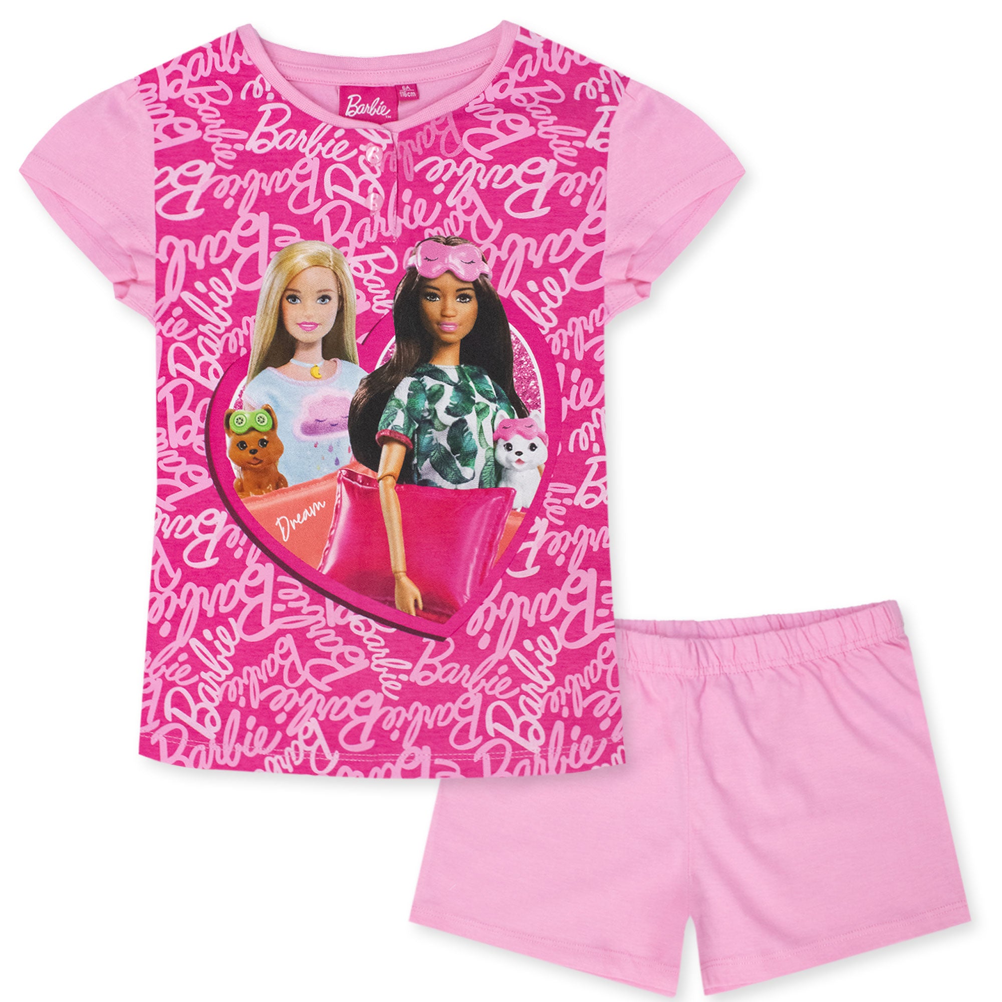 Pigiama per Bambina Barbie estivo in Cotone Leggero corto 7079