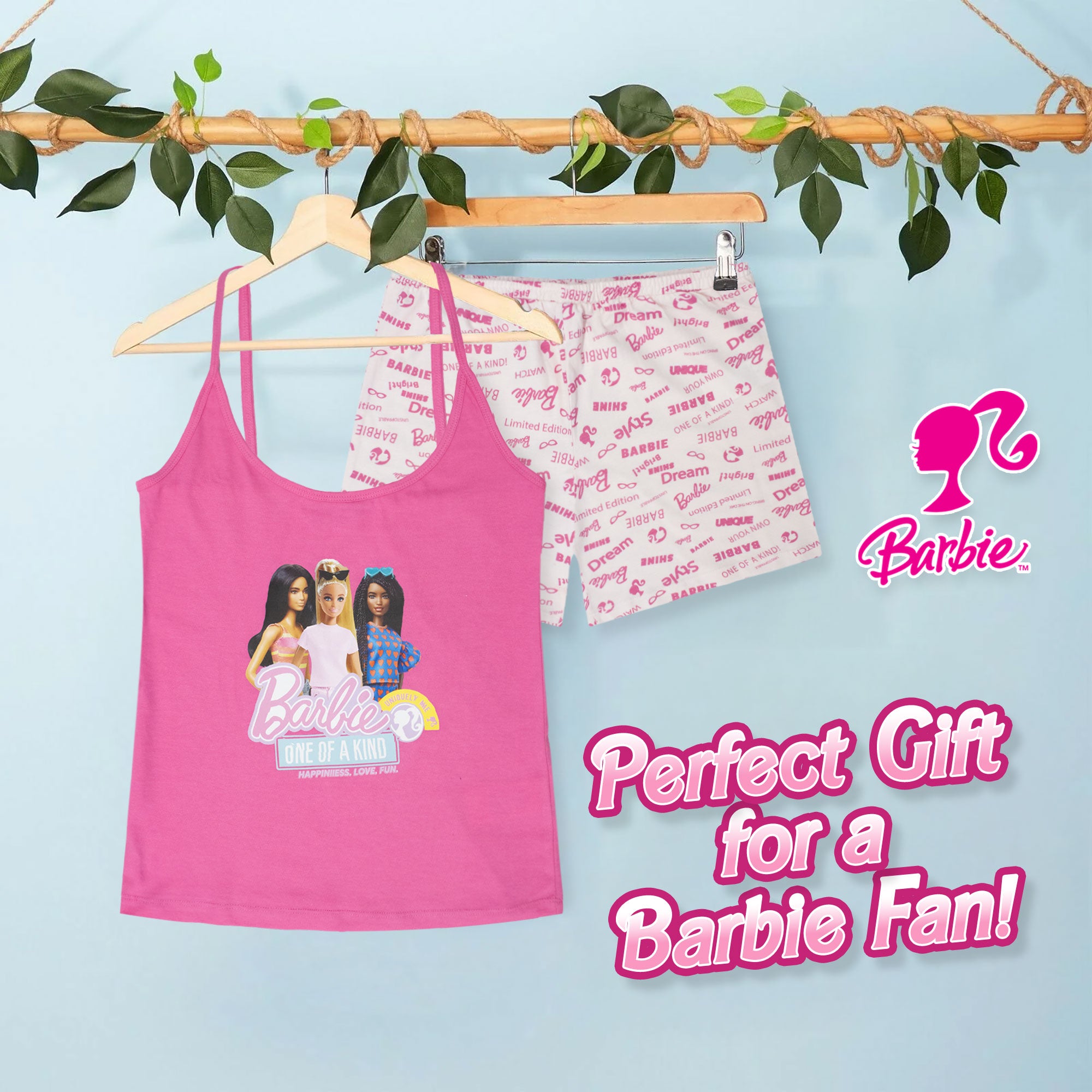 Pigiama Barbie donna ragazza estivo corto in cotone leggero 7080