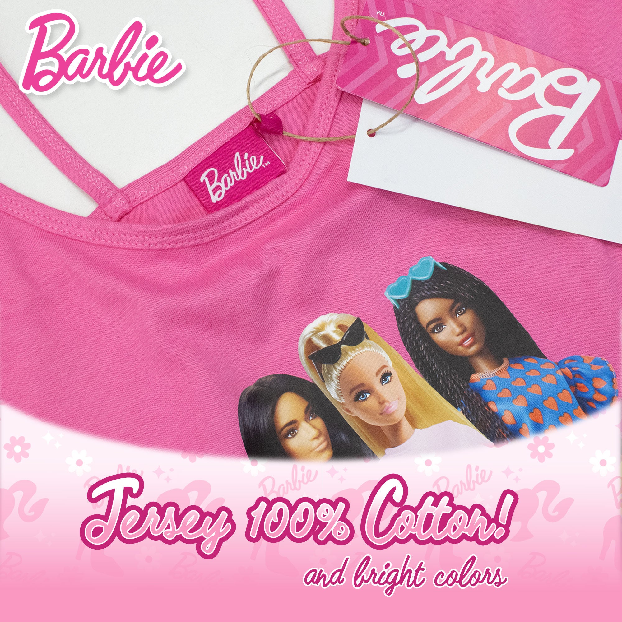Pigiama Barbie donna ragazza estivo corto in cotone leggero 7080