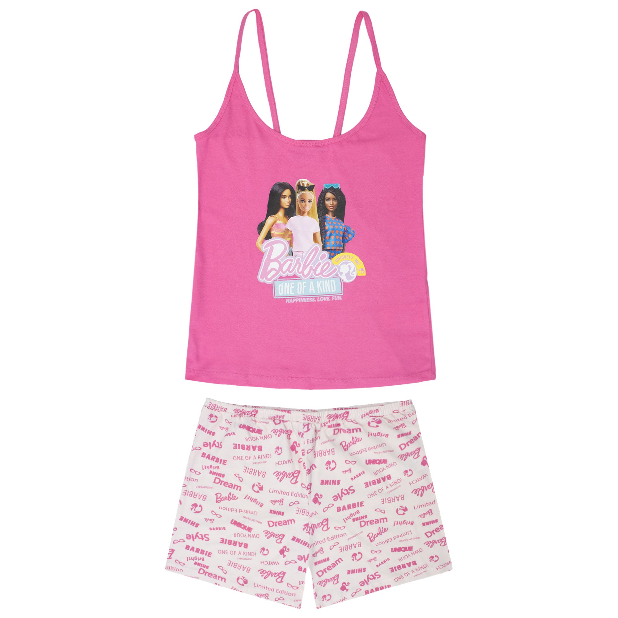 Pigiama Barbie donna ragazza estivo corto in cotone leggero 7080