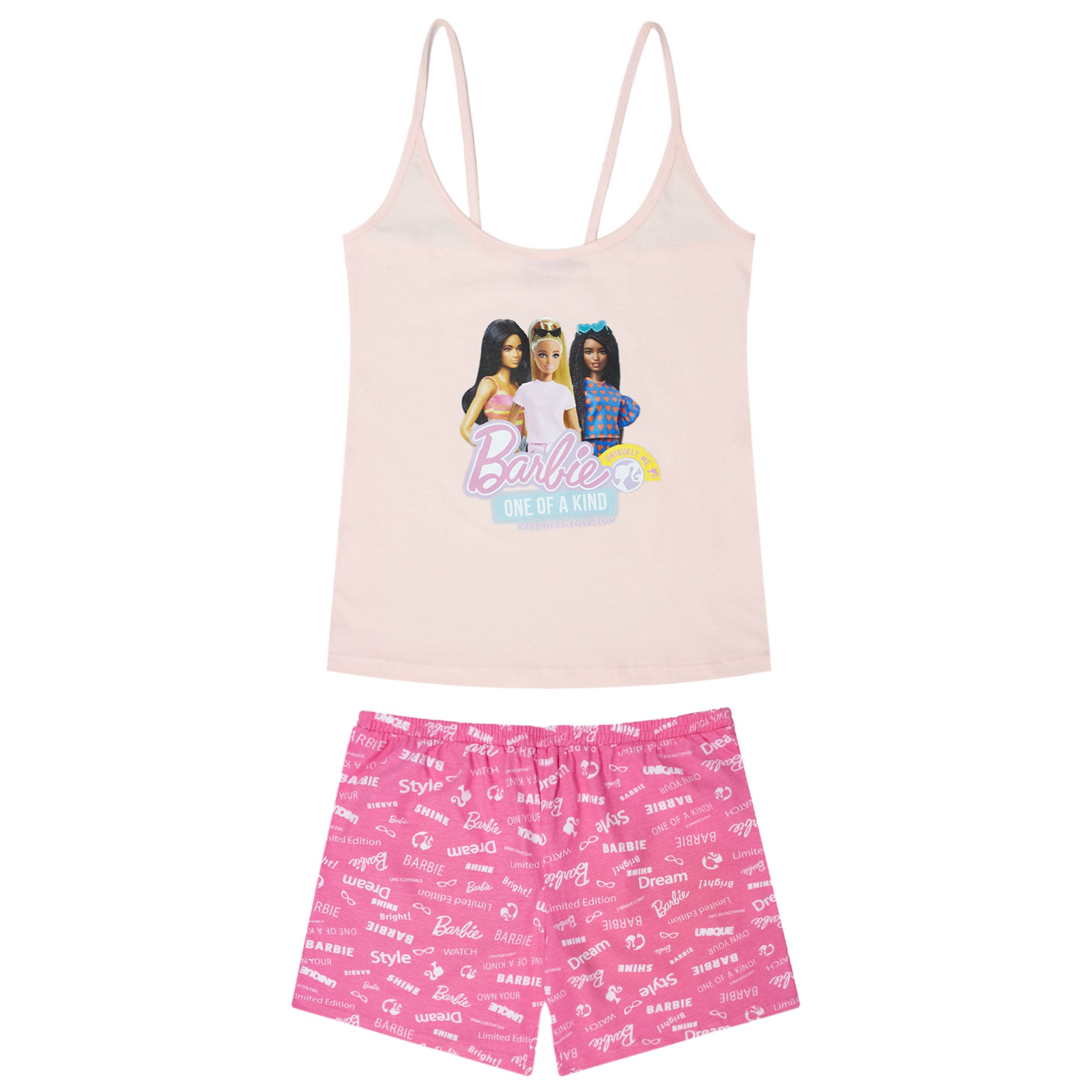 Pigiama Barbie donna ragazza estivo corto in cotone leggero 7080