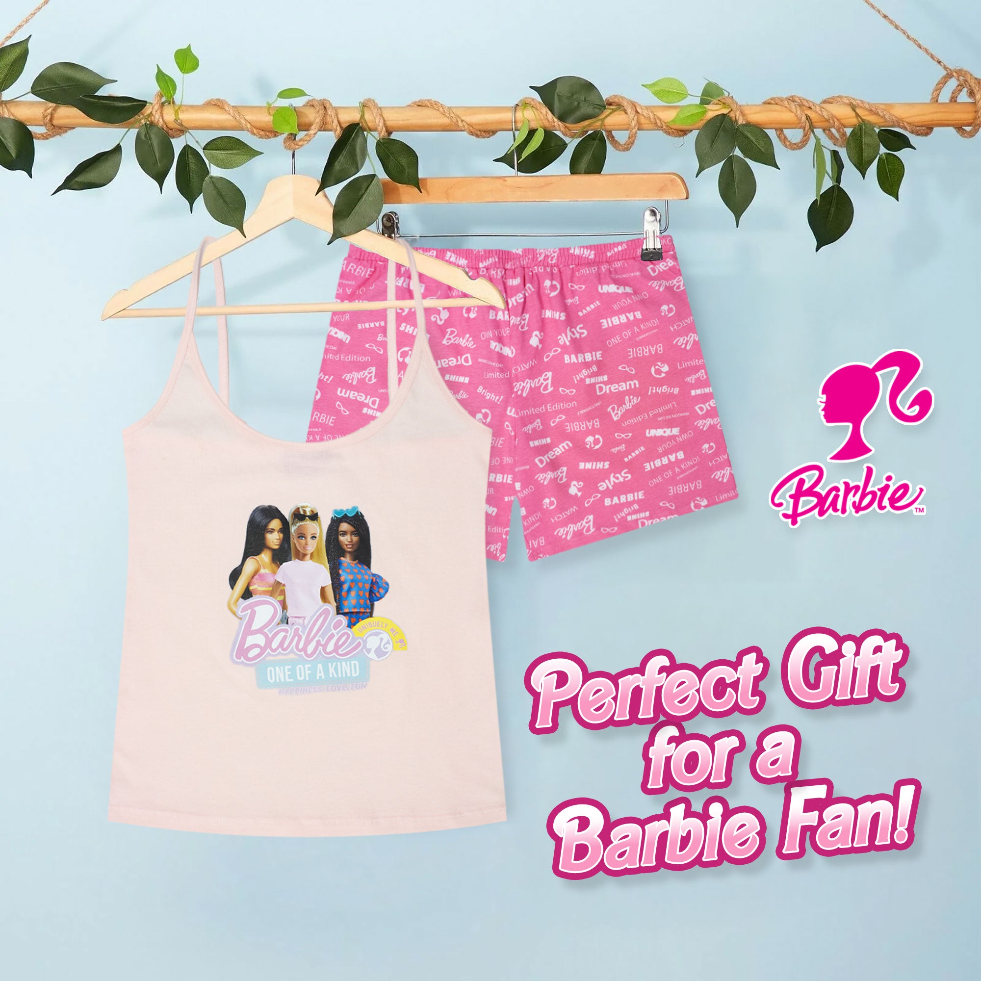 Pigiama Barbie donna ragazza estivo corto in cotone leggero 7080