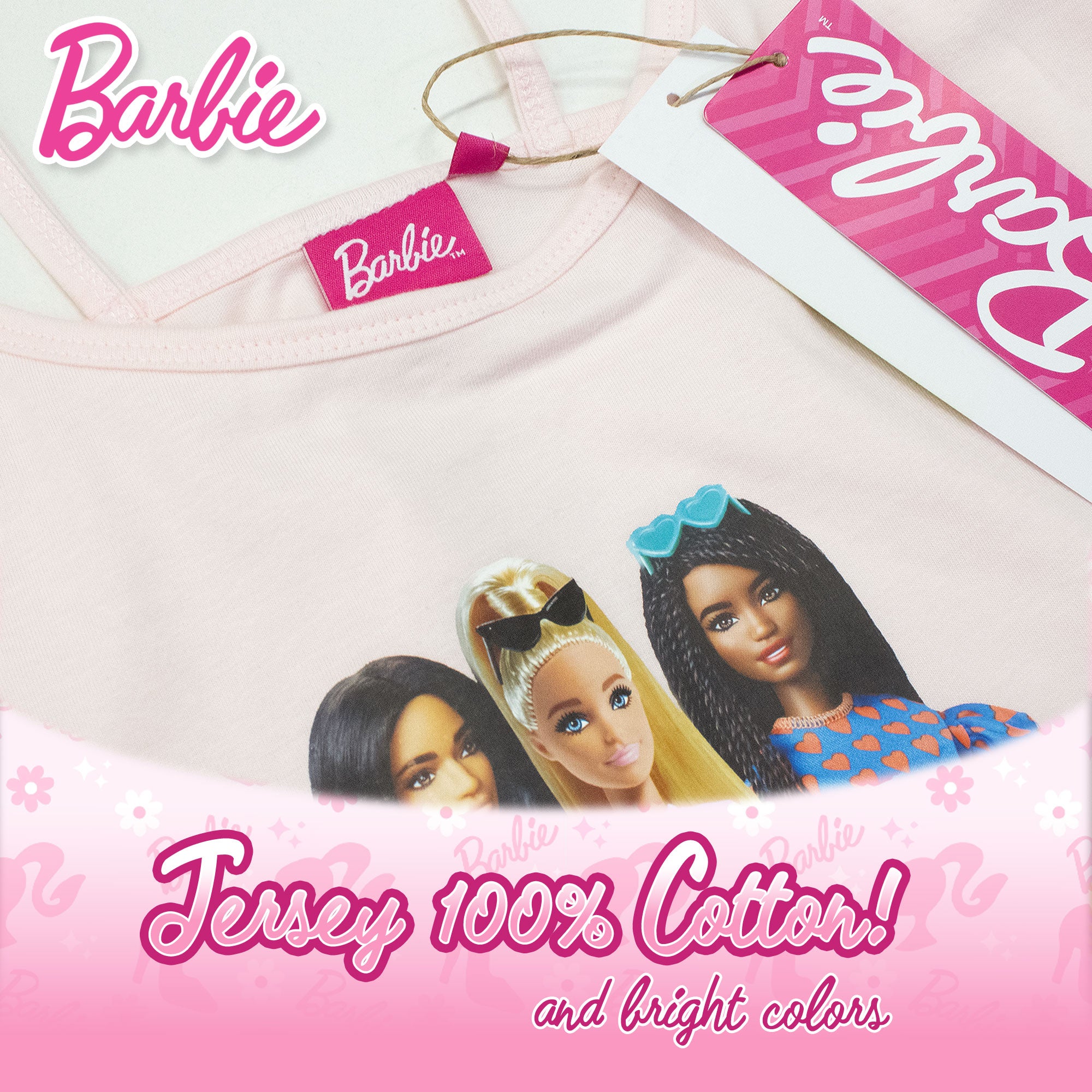 Pigiama Barbie donna ragazza estivo corto in cotone leggero 7080