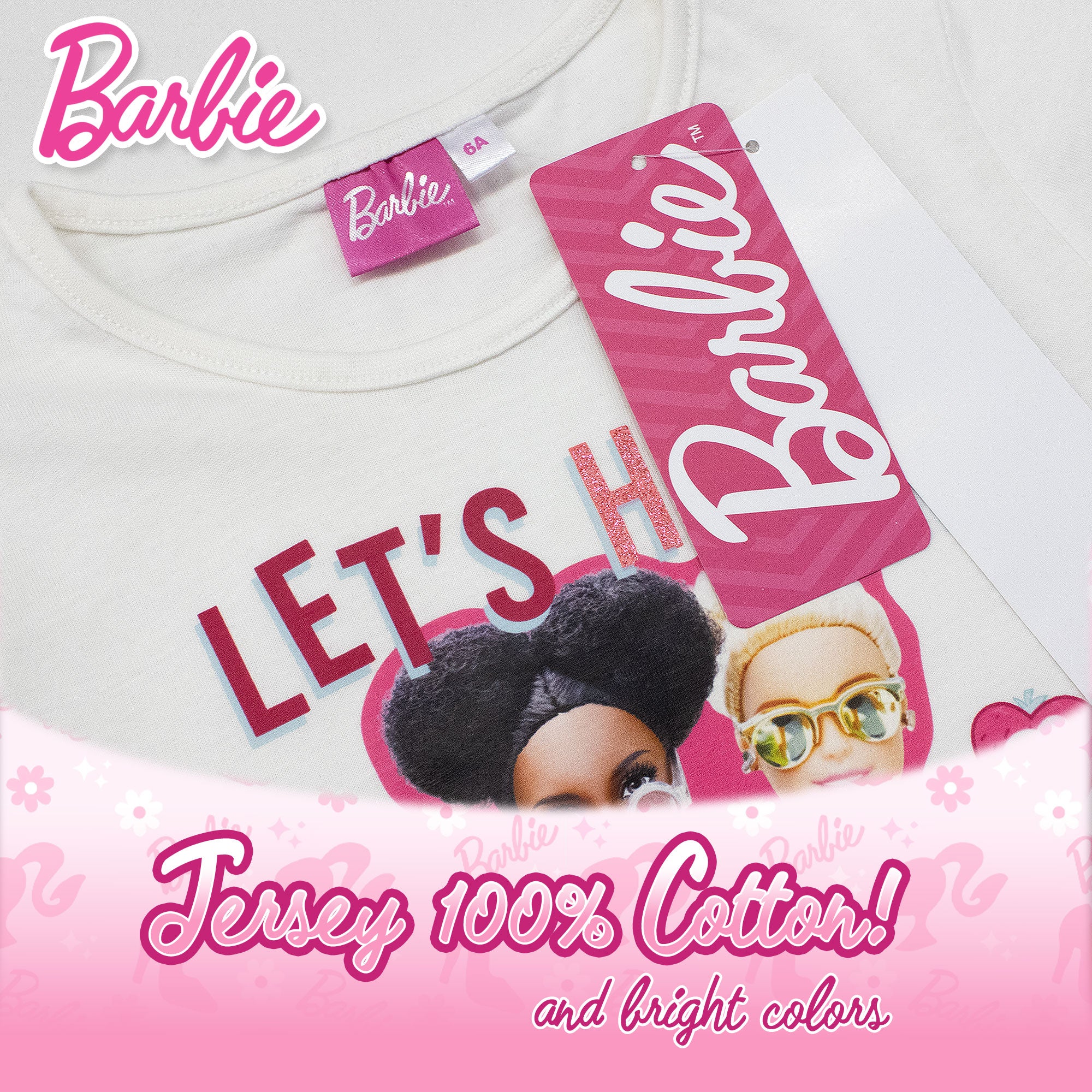 Pigiama per Bambina Barbie estivo in Cotone Leggero corto 7082