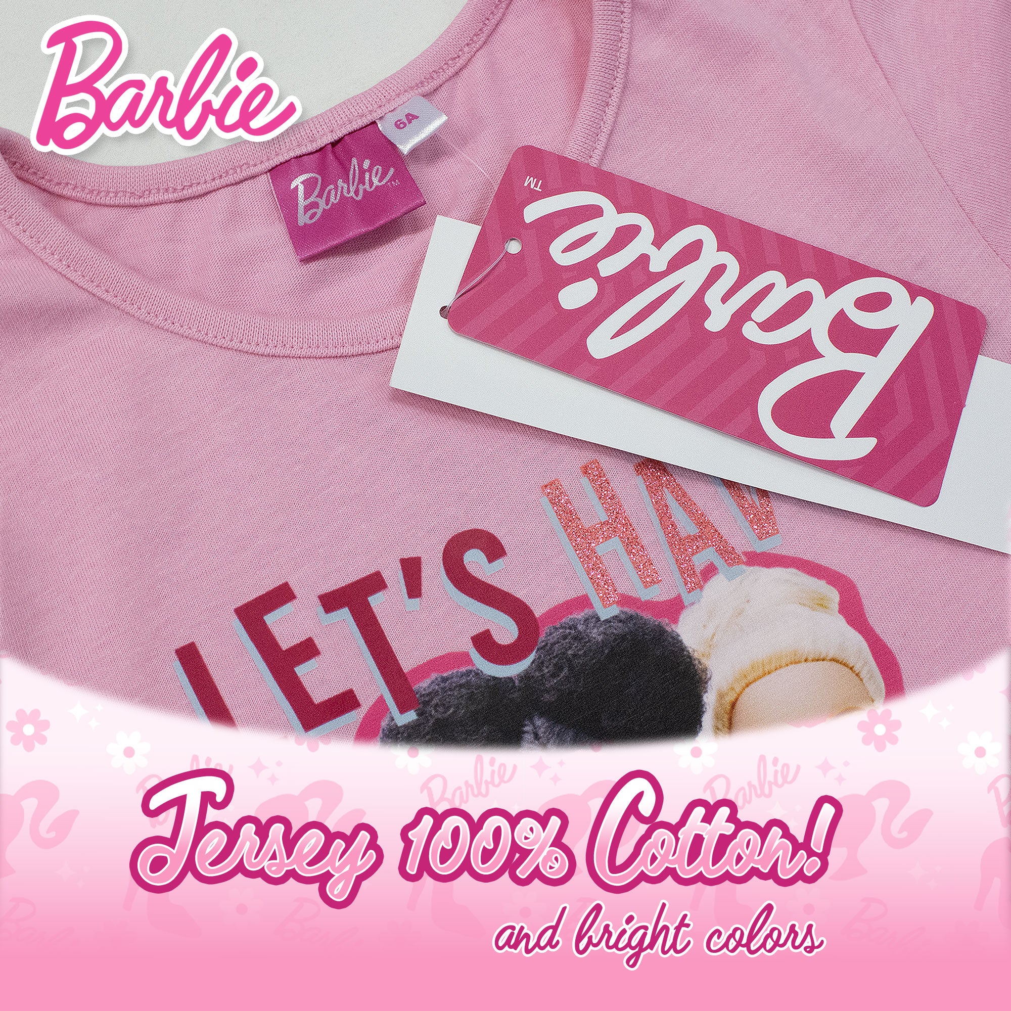 Pigiama per Bambina Barbie estivo in Cotone Leggero corto 7082
